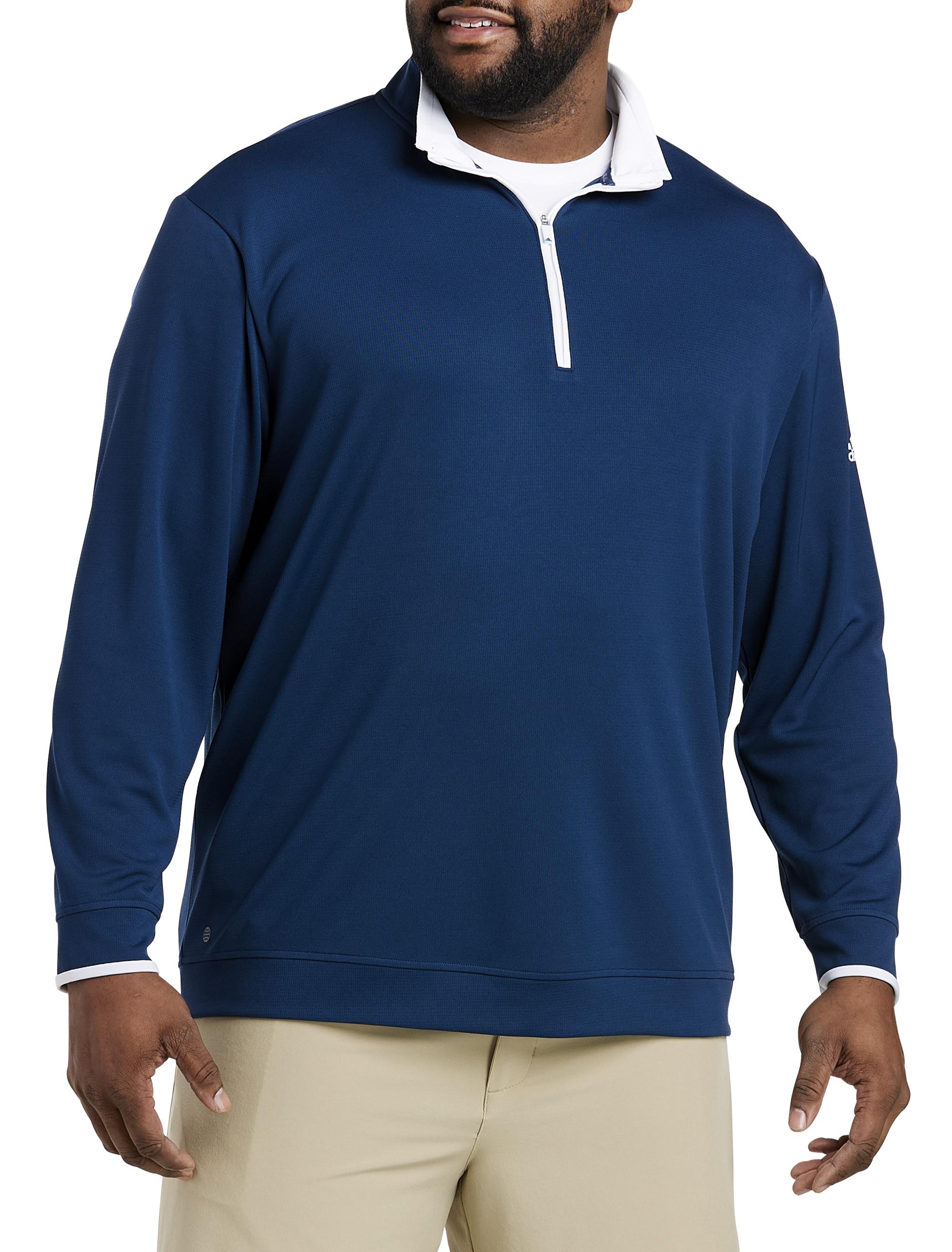 adidas Big \u0026 Tall Golf Solid 1 4-zip 