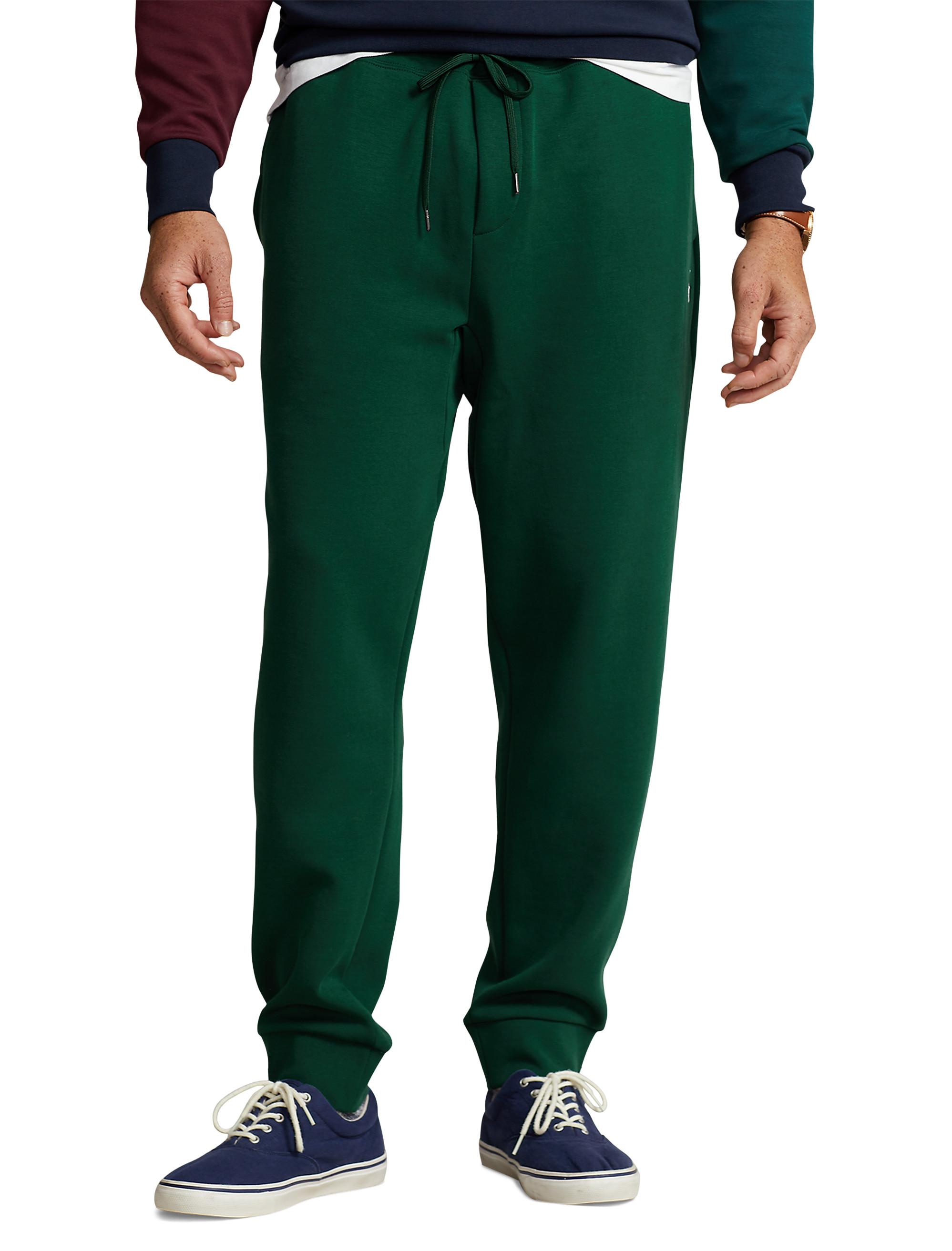 Polo Ralph Lauren Men's Green Raised Ombre Logo The Big Fit Fleece  Sweatpants