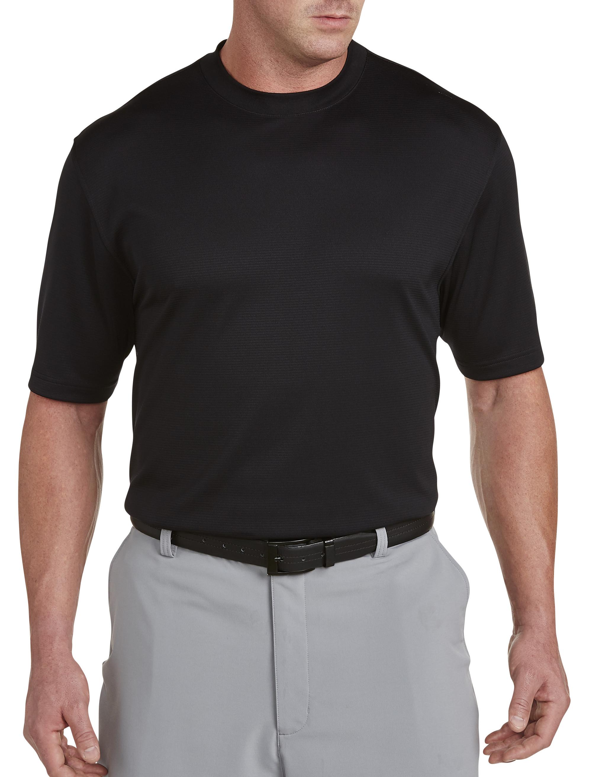 Reebok Big & Tall Golf Playdry Mockneck Tee in Black for Men | Lyst