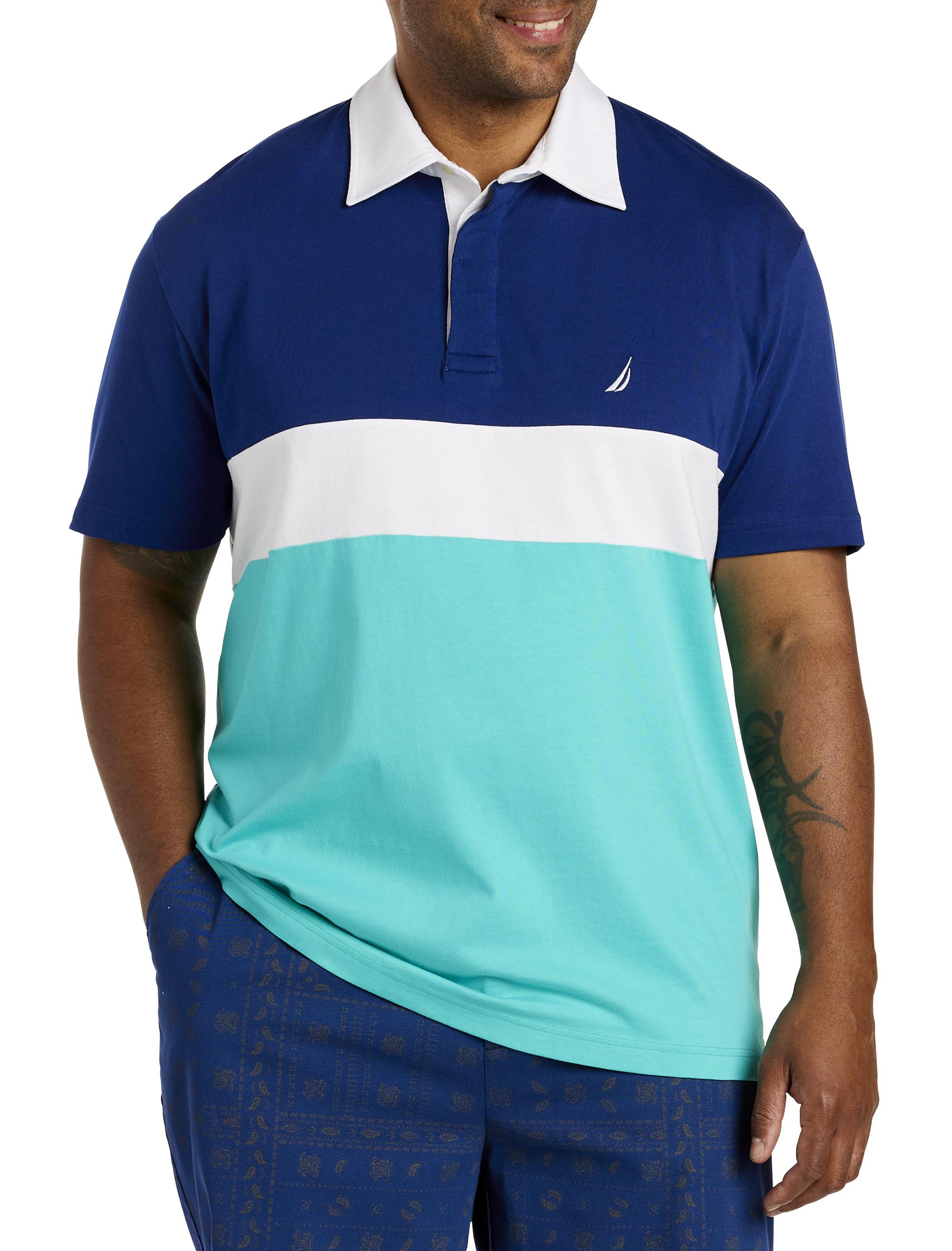 Nautica Big & Tall Colorblock Polo Shirt in Blue for Men | Lyst