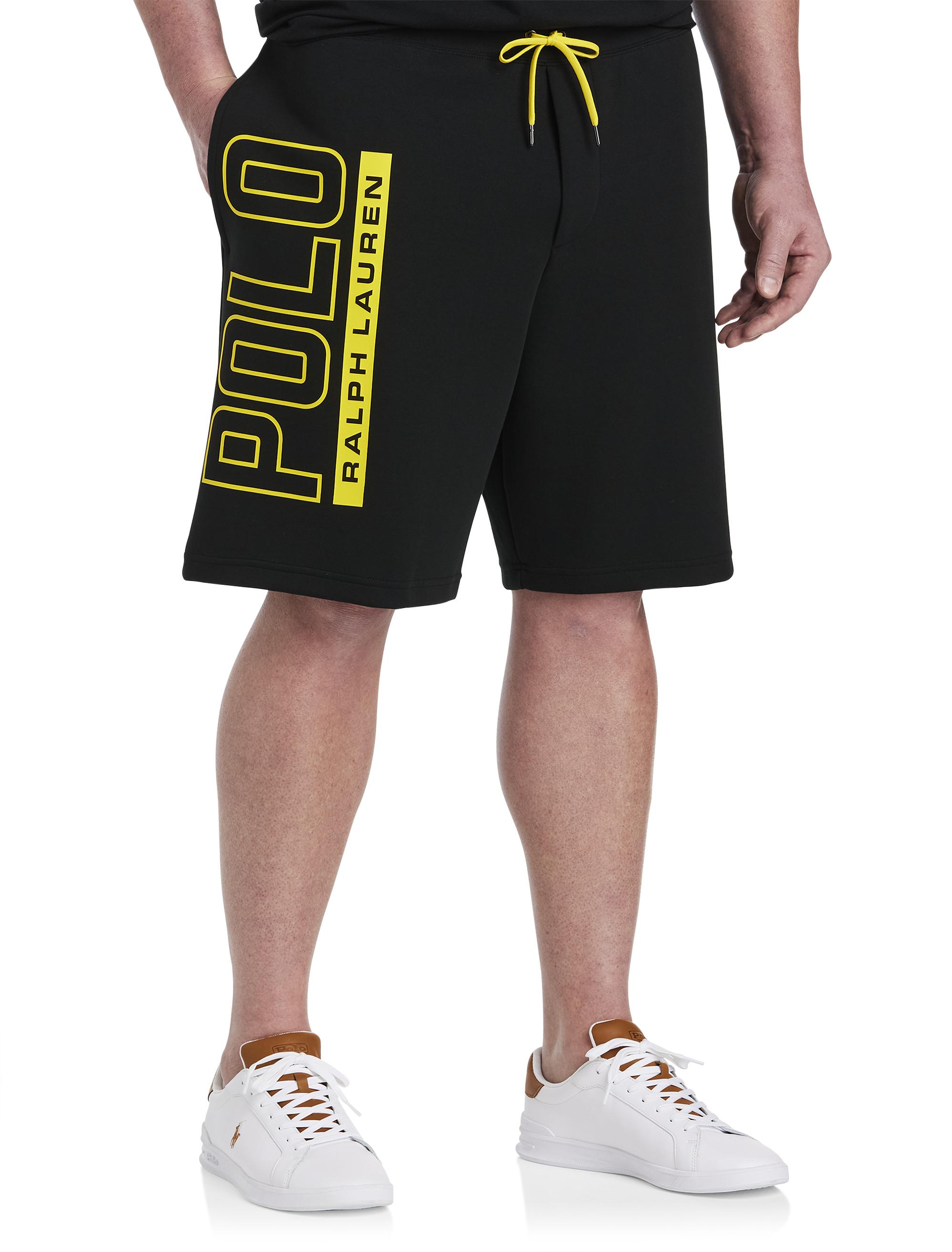 Polo Ralph Lauren Big & Tall Logo Double-knit Shorts in Black for Men | Lyst