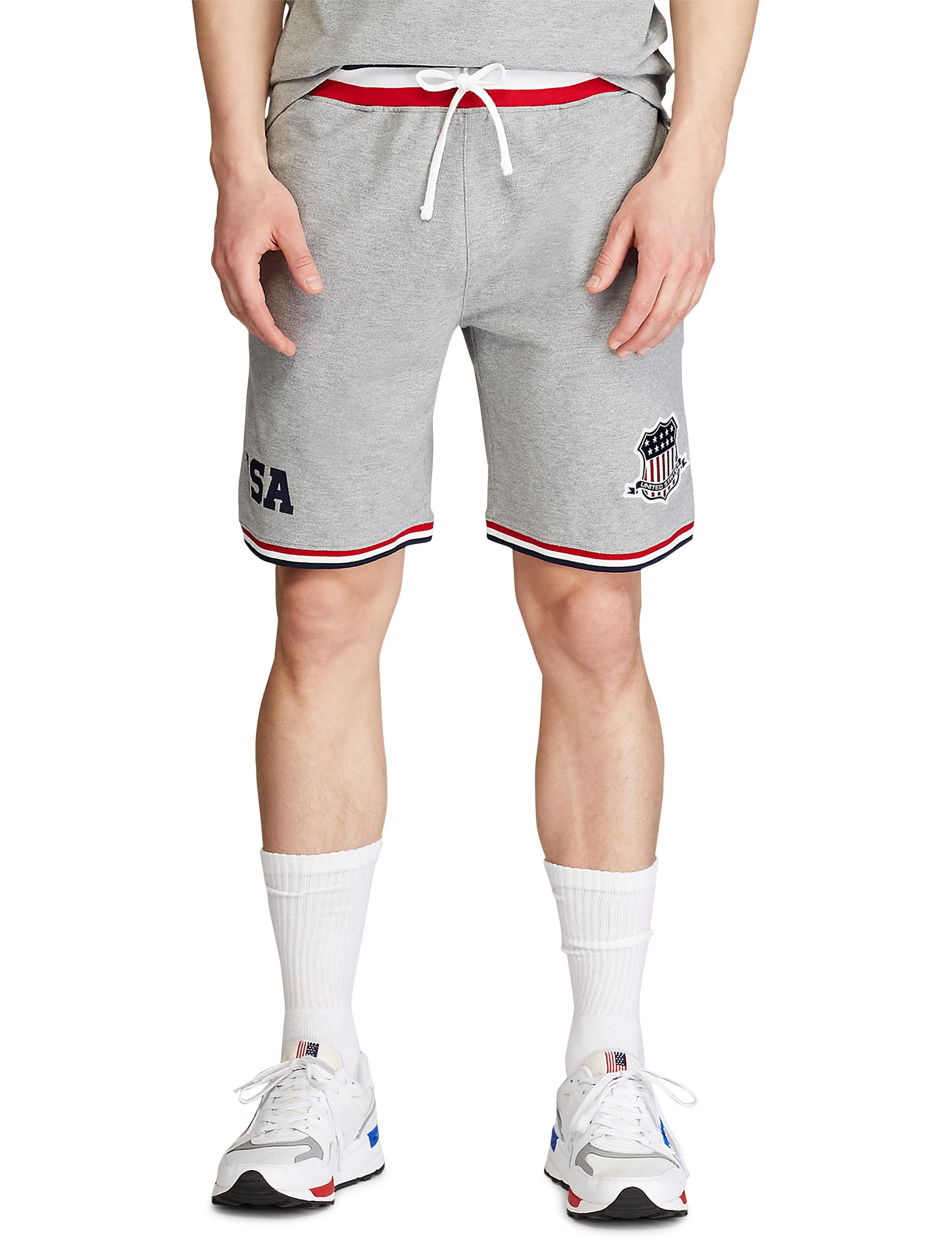 Polo Ralph Lauren Big & Tall Usa Graphic Jersey Shorts in Gray for Men |  Lyst