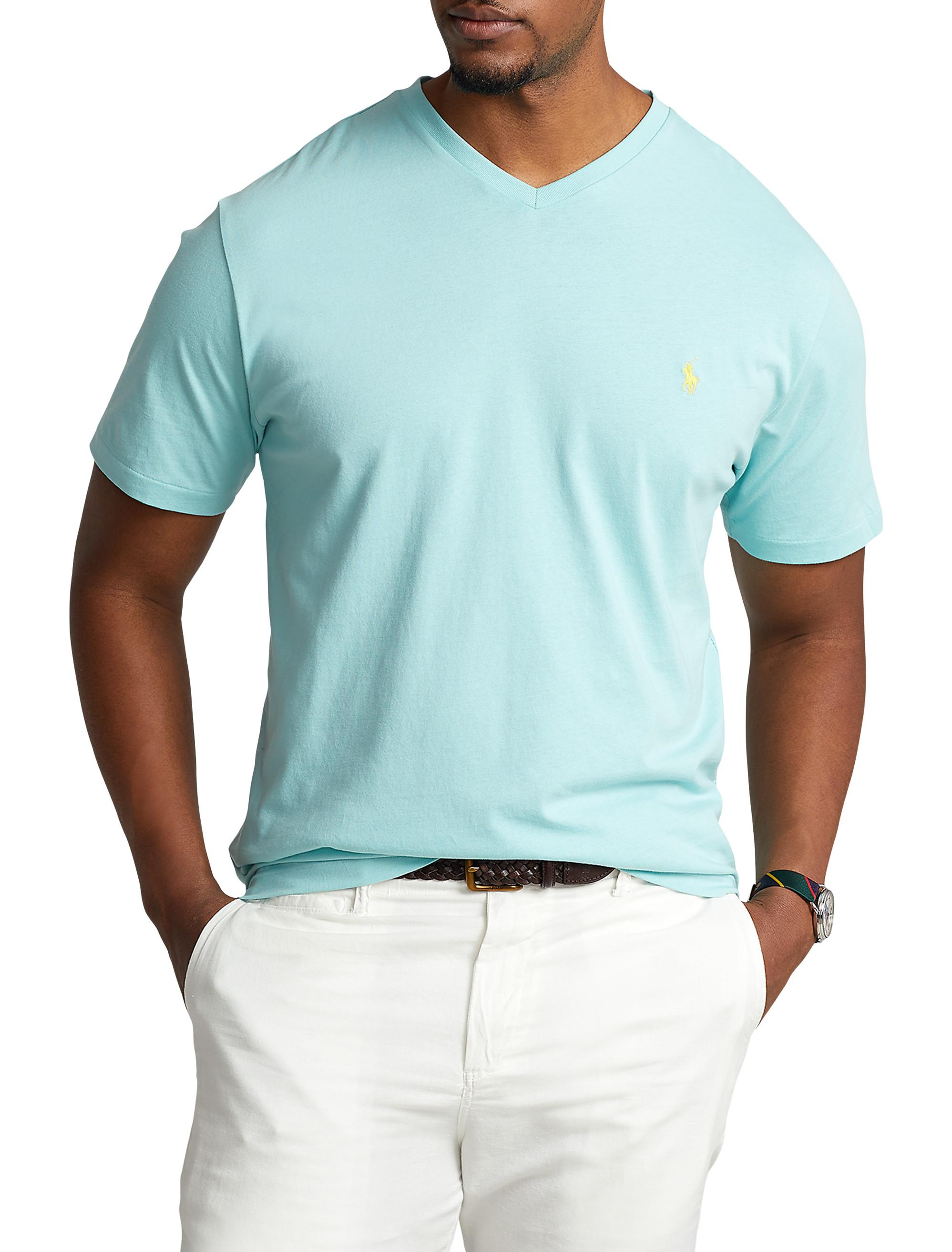 Polo Ralph Lauren Cotton Big & Tall Classic Fit V-neck T-shirt in Blue for  Men | Lyst