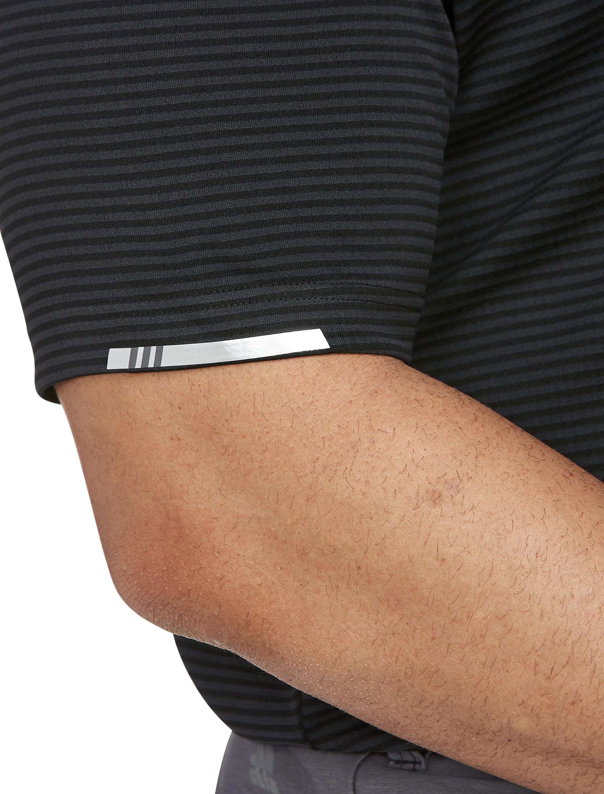adidas Big & Tall Climachill Tonal Stripe Polo Shirt in Black for Men - Lyst