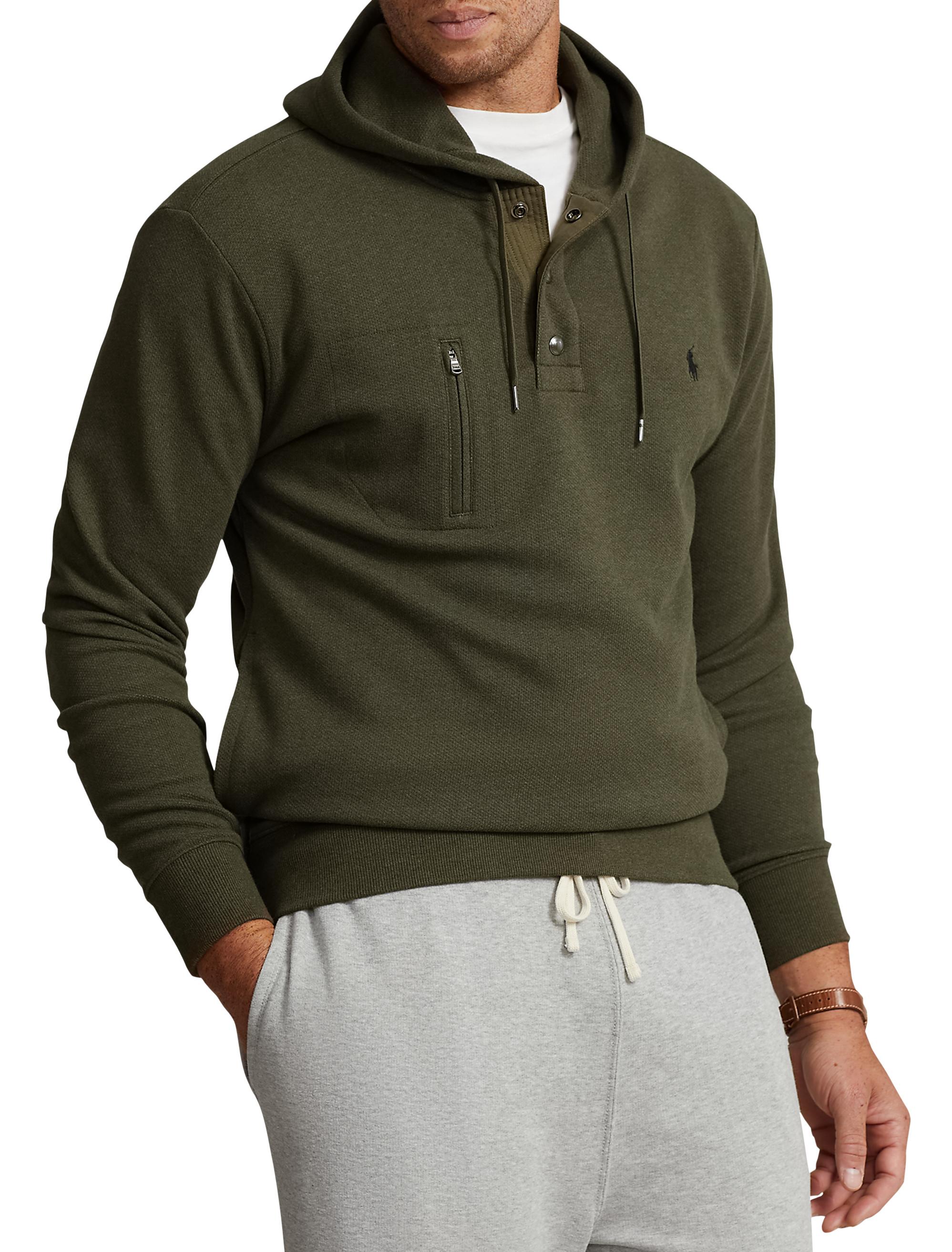 Olive green men's polo ralph lauren sweatpants and hoodie sale