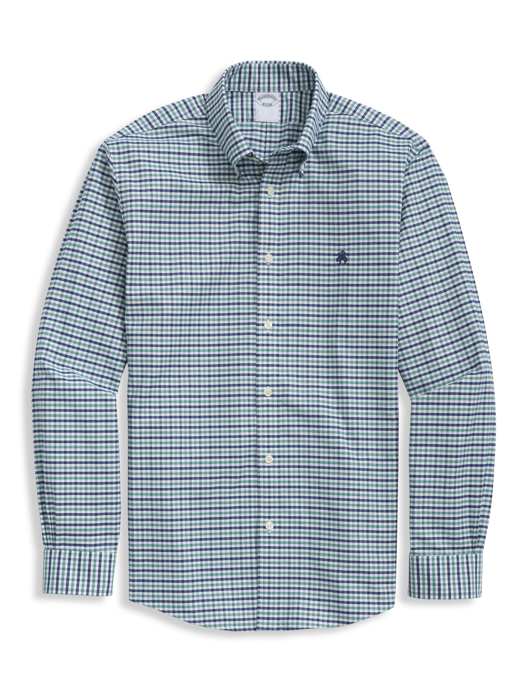 Brooks Brothers Big & Tall Noniron Gingham Sport Shirt in Blue for Men