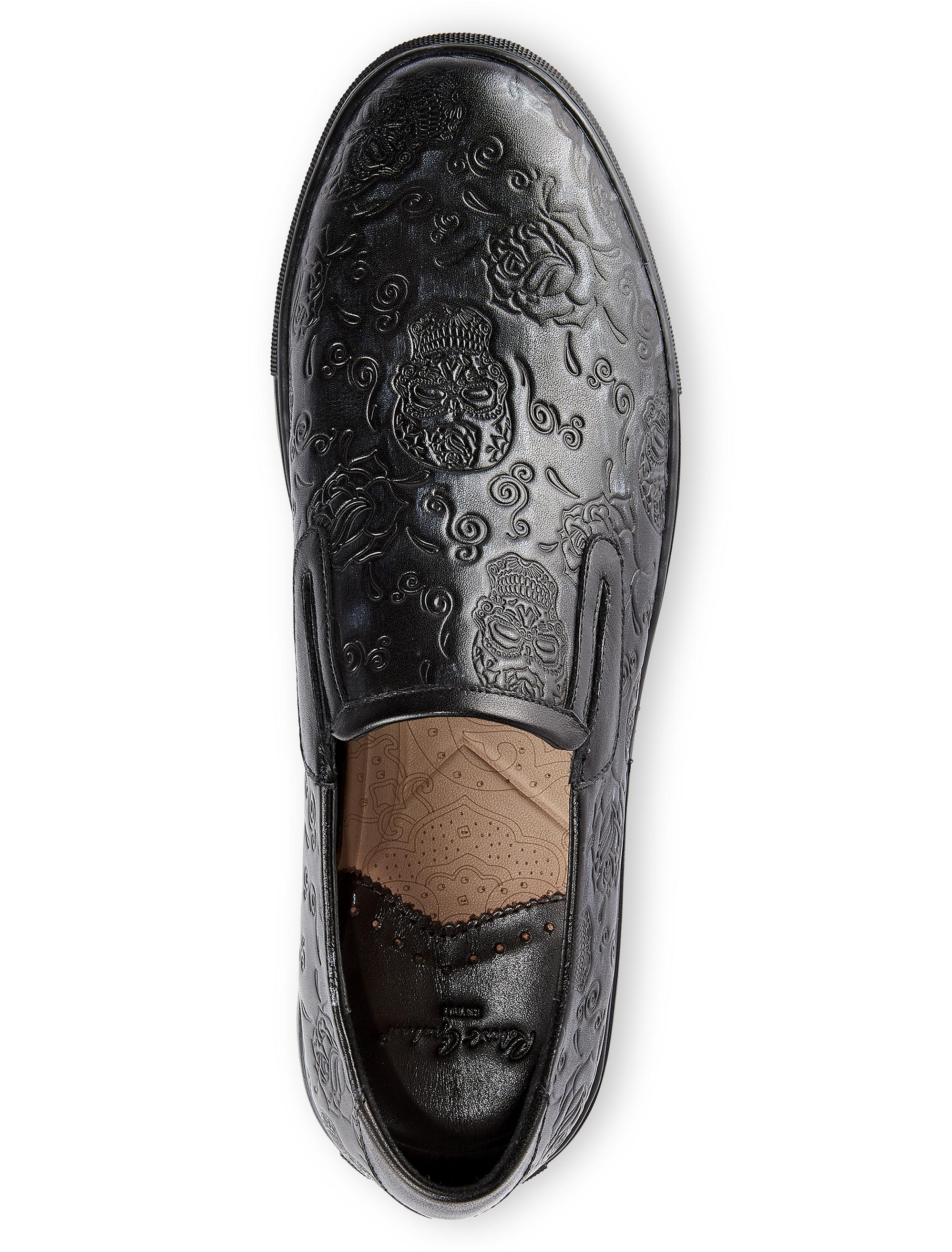 Robert Graham Leather Big & Tall Nori Embossed Skull Loafers in Black for  Men | Lyst