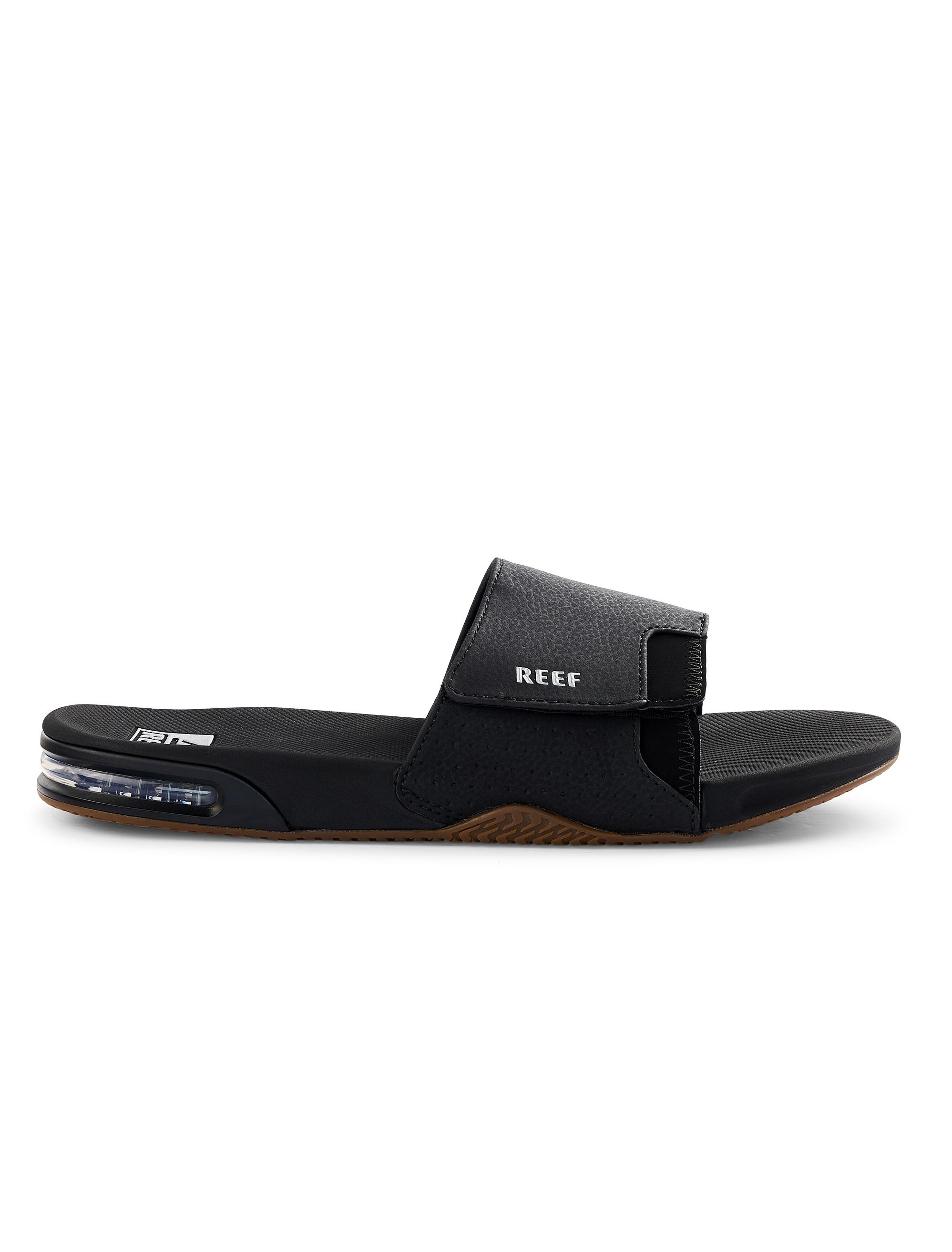 Reef Big & Tall Fanning Slide Sandals in Black for Men | Lyst