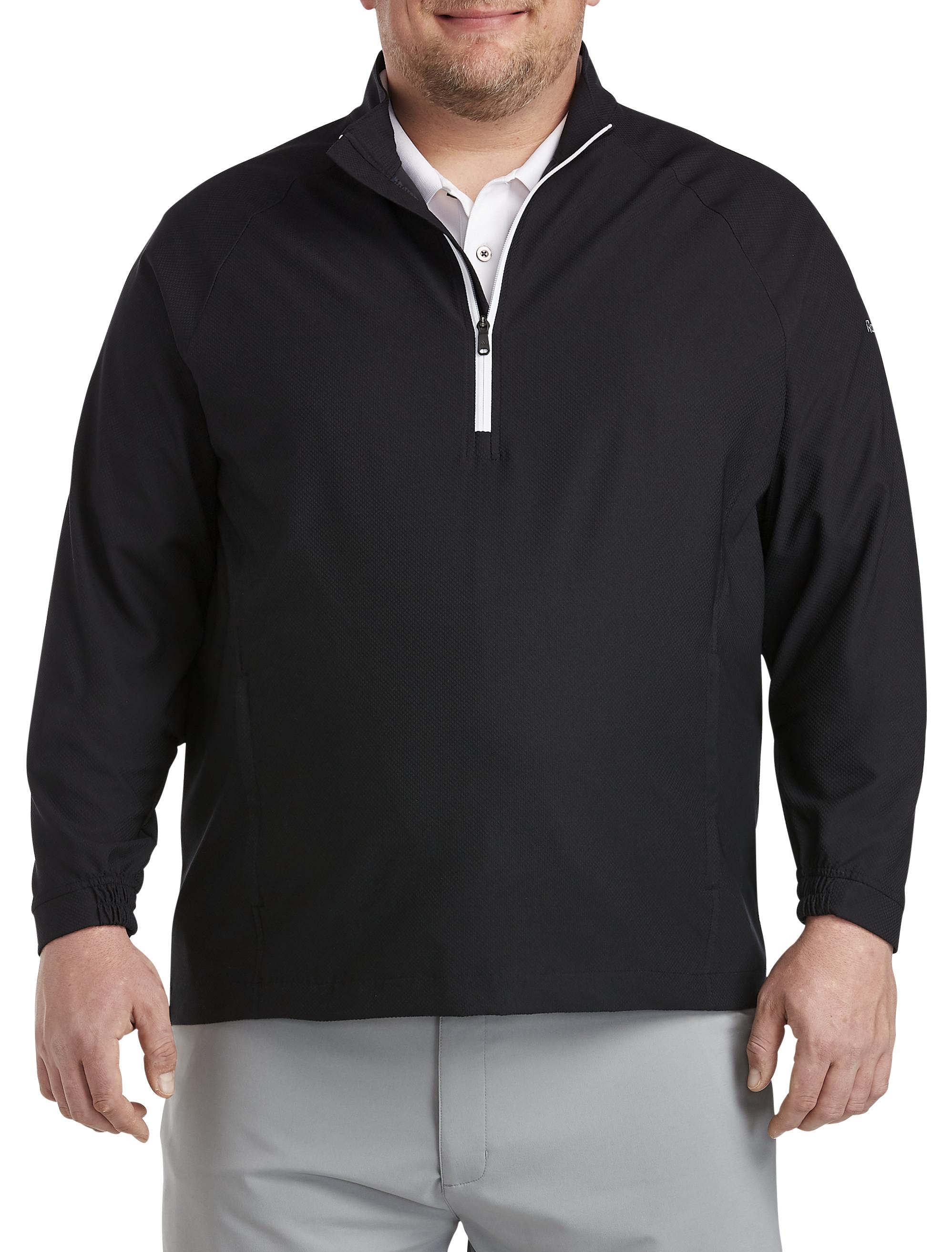 Reebok Big & Tall 1 4-zip Windbreaker in Black for Men | Lyst