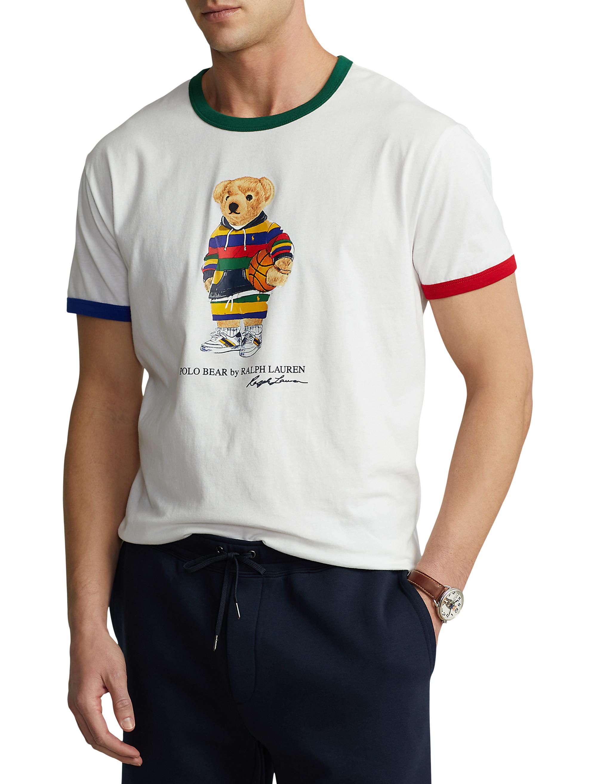 Polo Ralph Lauren Big & Tall Athletic Polo Bear T-shirt in White for Men |  Lyst