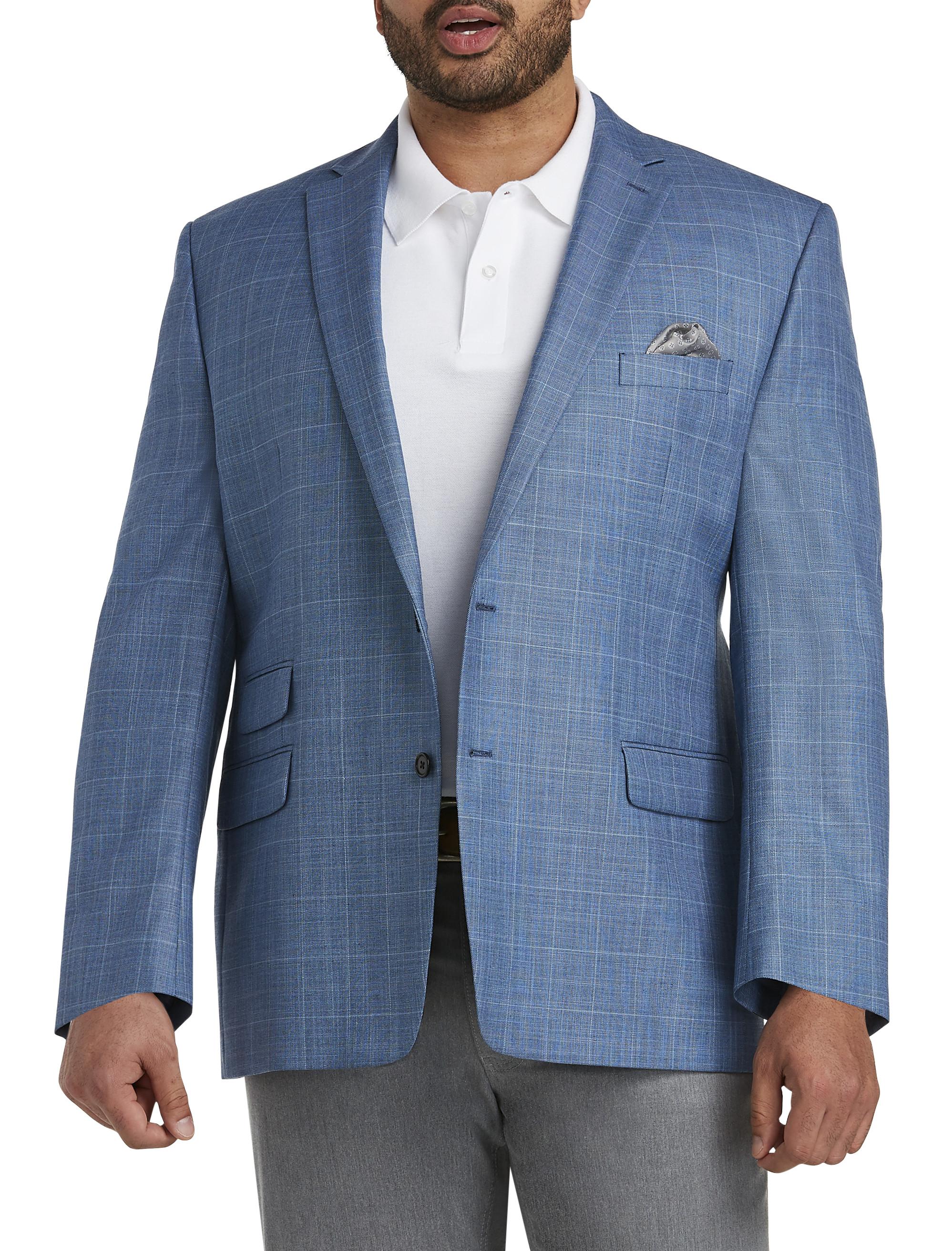 Ralph By Ralph Lauren Big & Tall Textured Plaid Sport Coat-executive Cut in  Blue for Men | Lyst