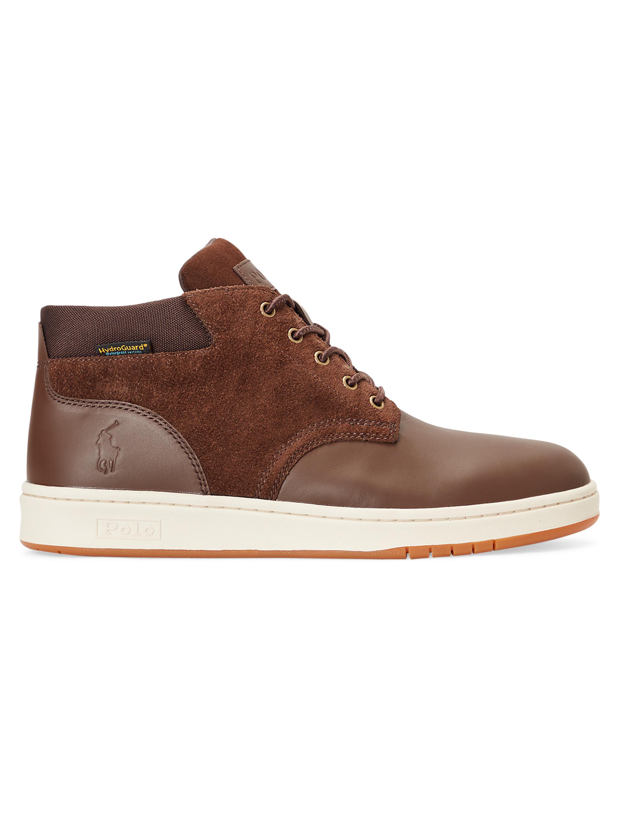 Polo Ralph Lauren Big & Tall Waterproof Leather-suede Sneaker Boots in  Brown for Men | Lyst