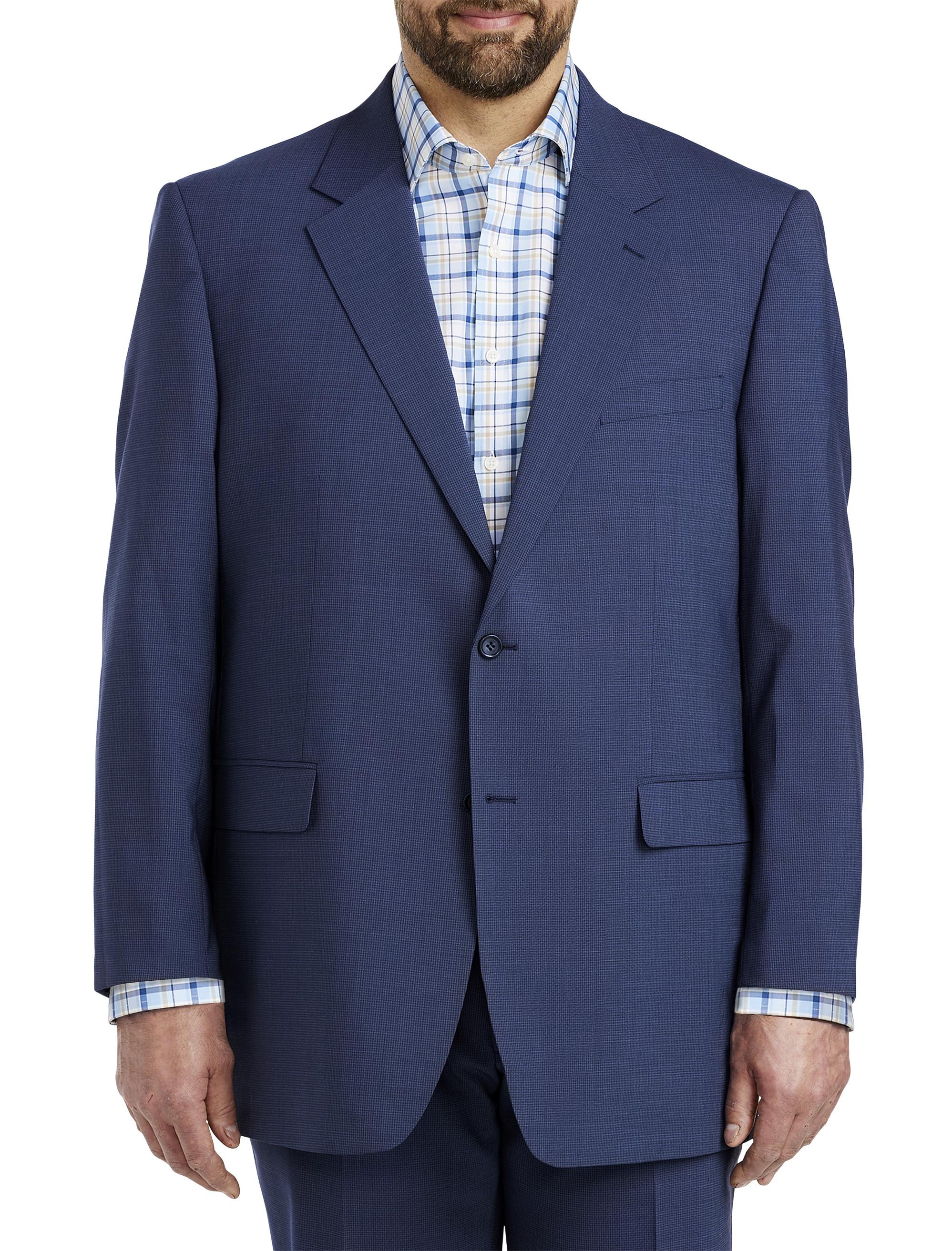 Jack Victor Big & Tall Jv Reflex Micro Check Suit Jacket in Blue for ...