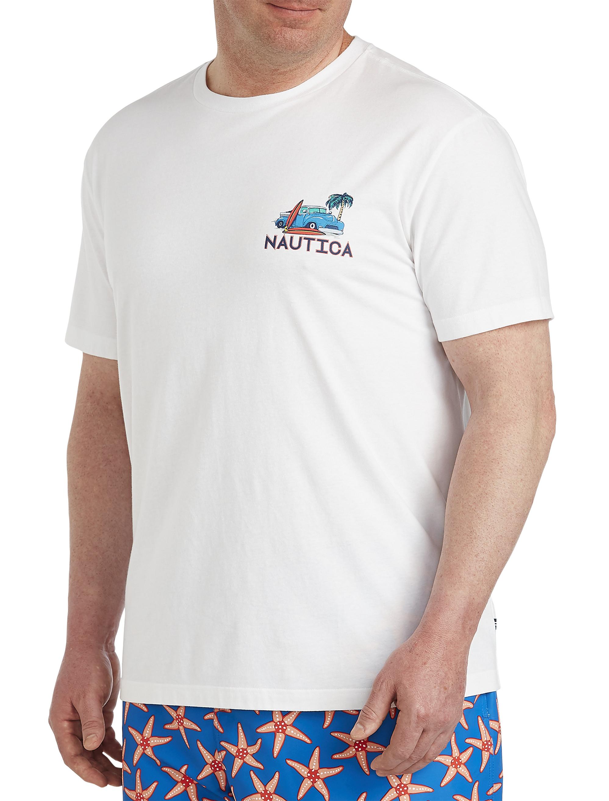 Nautica Big & Tall Surf & Chill Graphic Tee in White for Men