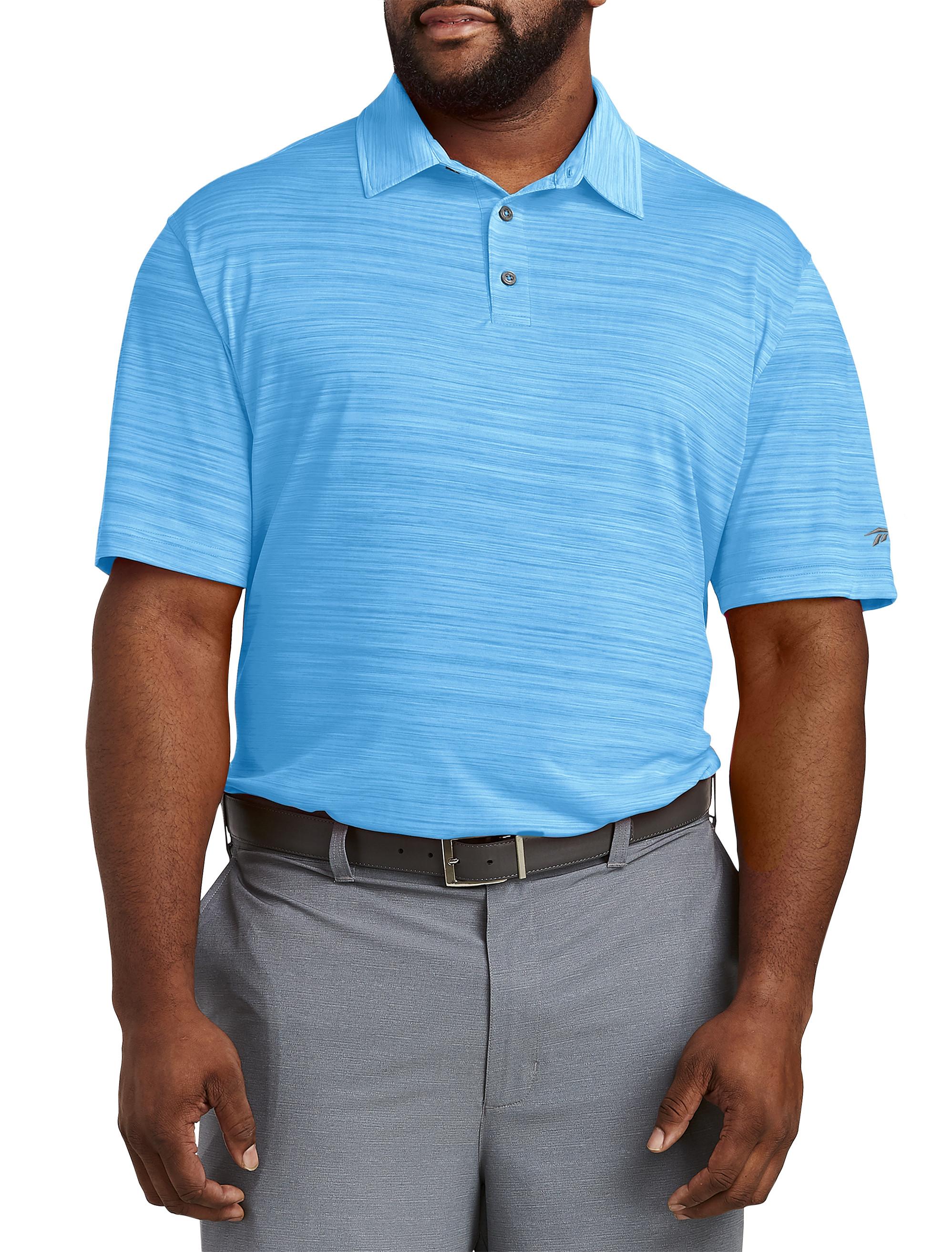 Reebok Big & Tall Performance Space-dyed Polo Shirt in Blue for Men | Lyst