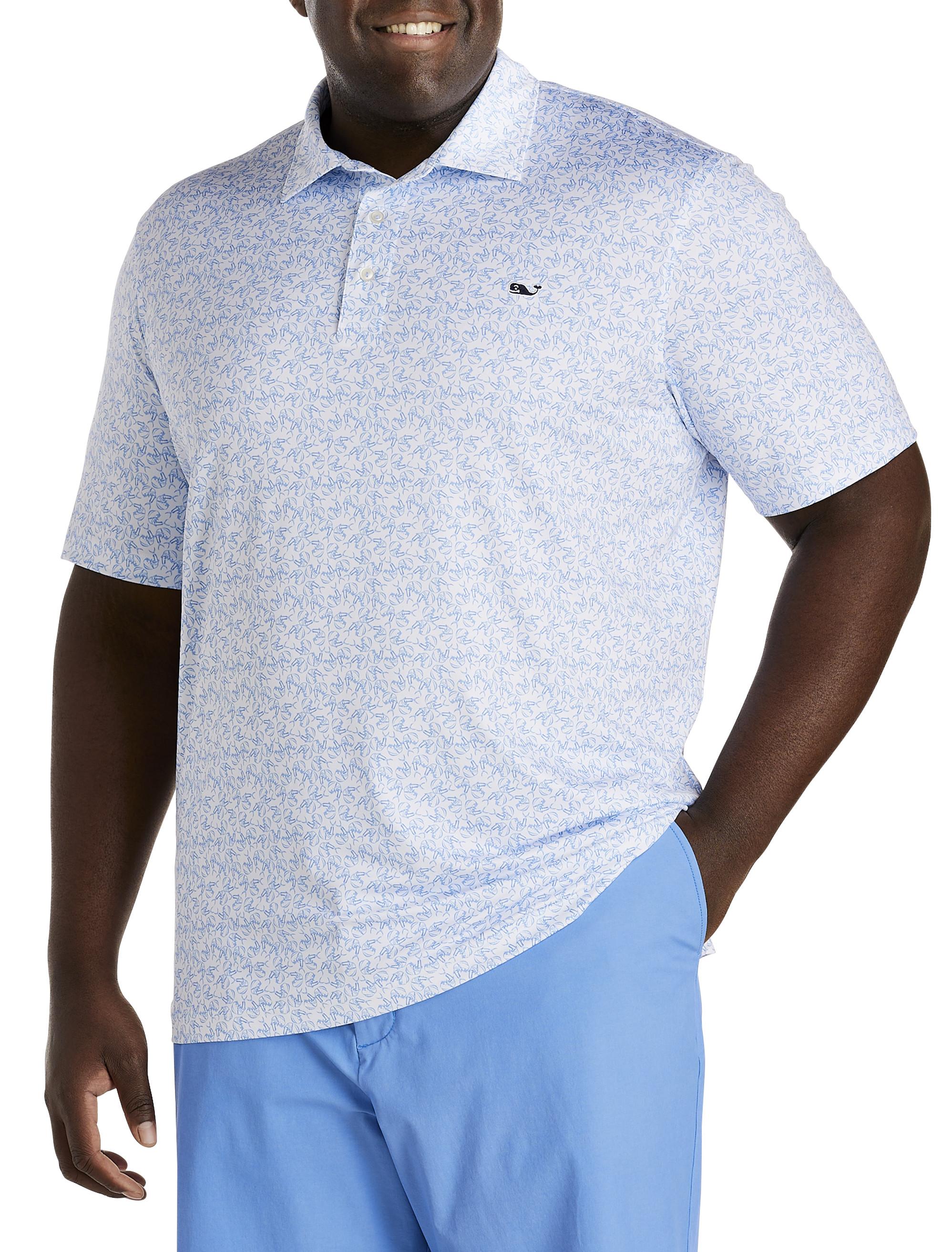 Vineyard Vines Big & Tall Printed Sankaty Polo Shirt in Blue for Men | Lyst