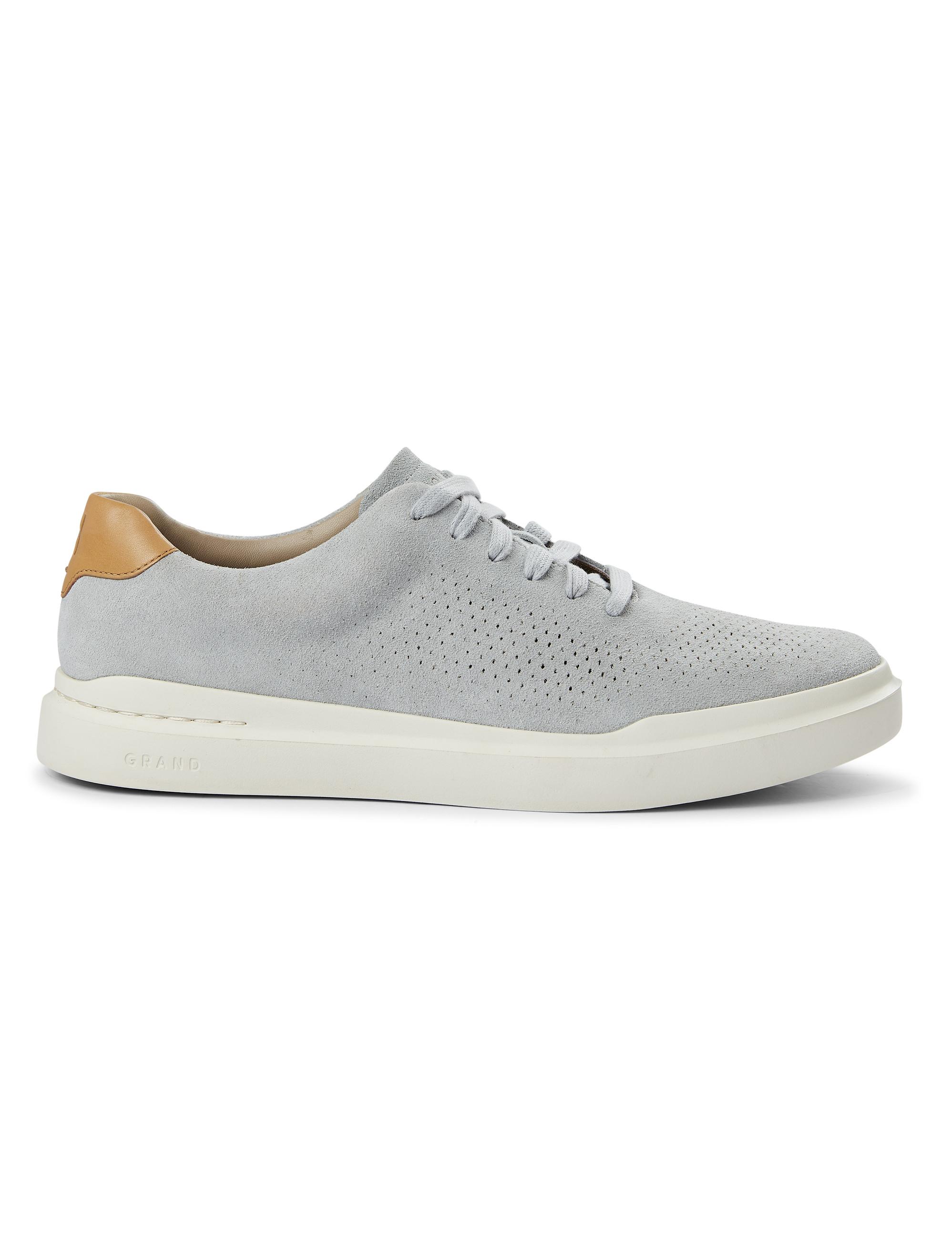 Cole Haan Big & Tall Grandpr Rally Laser-cut Leather Court Sneakers in ...