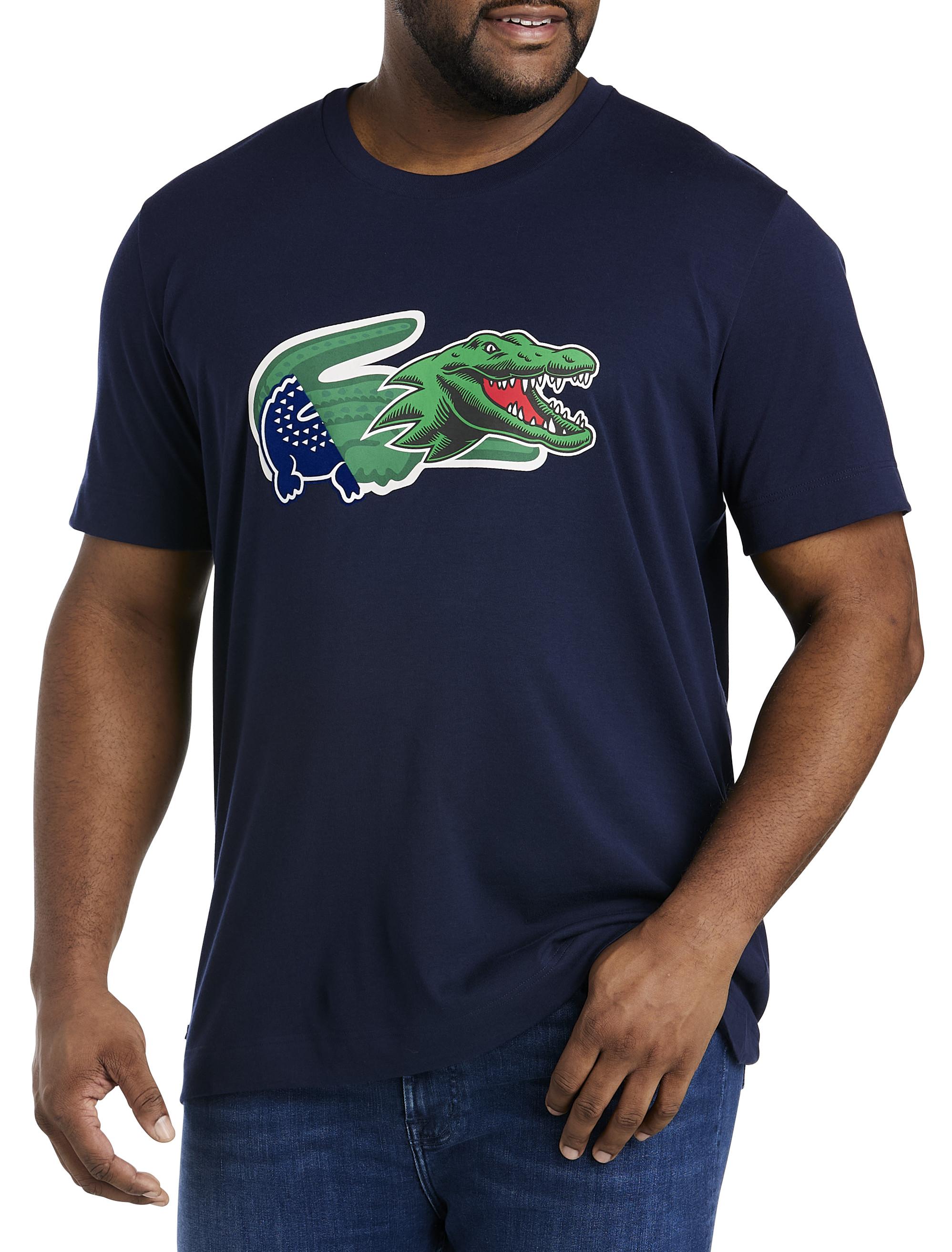 Lacoste Big & Tall Crazy Croc Graphic Tee in Blue for Men Lyst