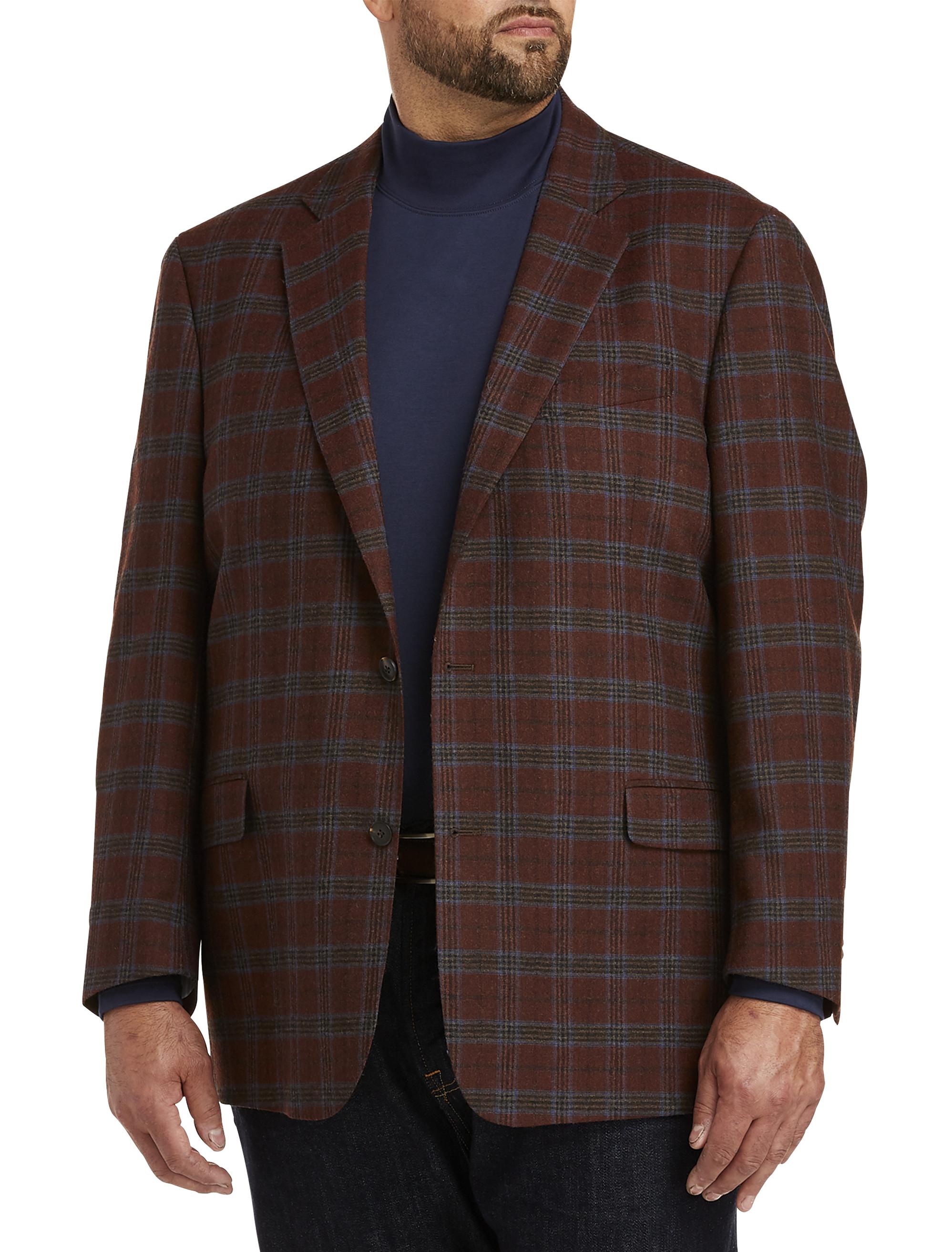 Cole Haan Big Tall Windowpane Sport Coat in Brown for Men Lyst