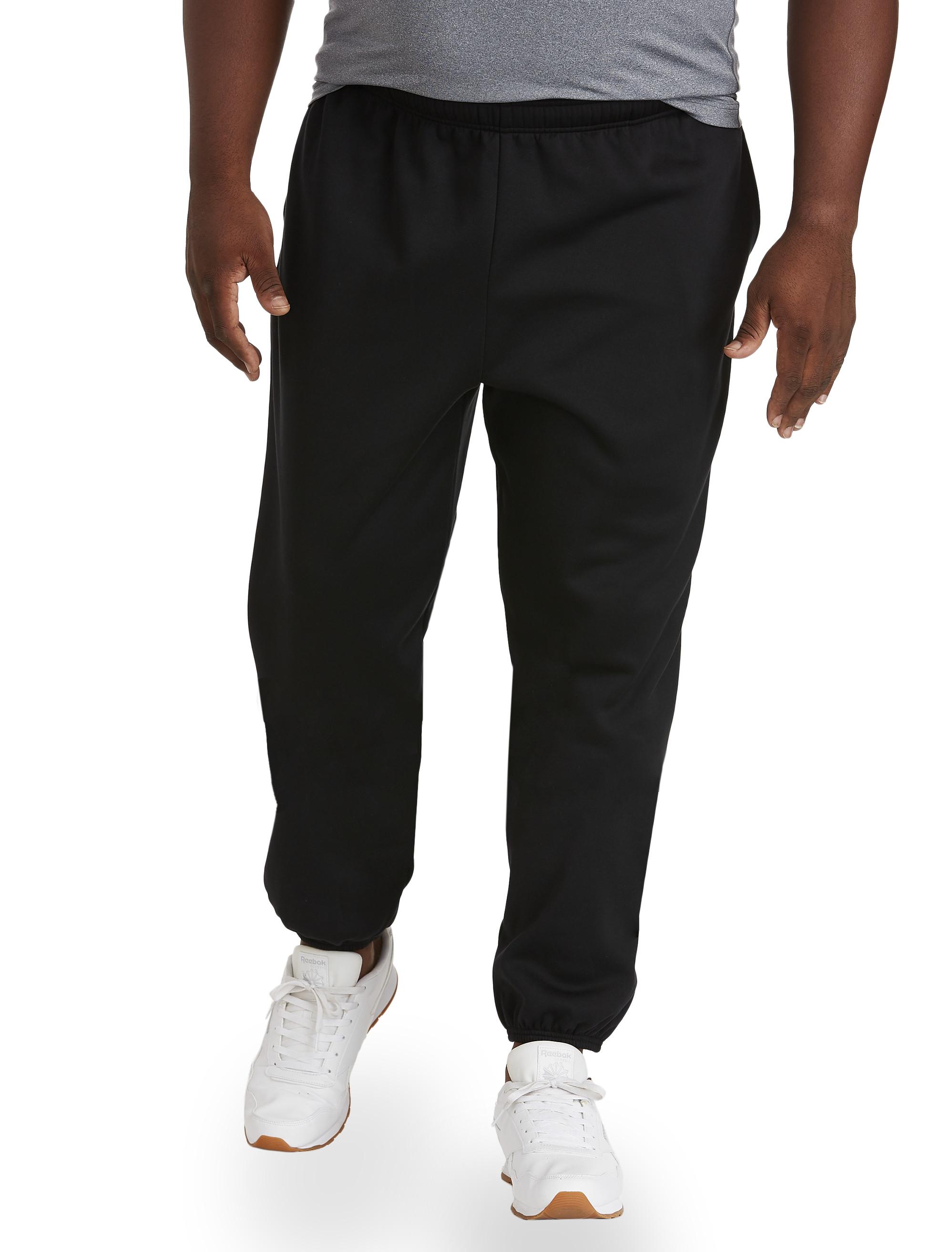 Reebok Big & Tall Performance Fleece Elasticized-hem Pants in Black for Men  | Lyst
