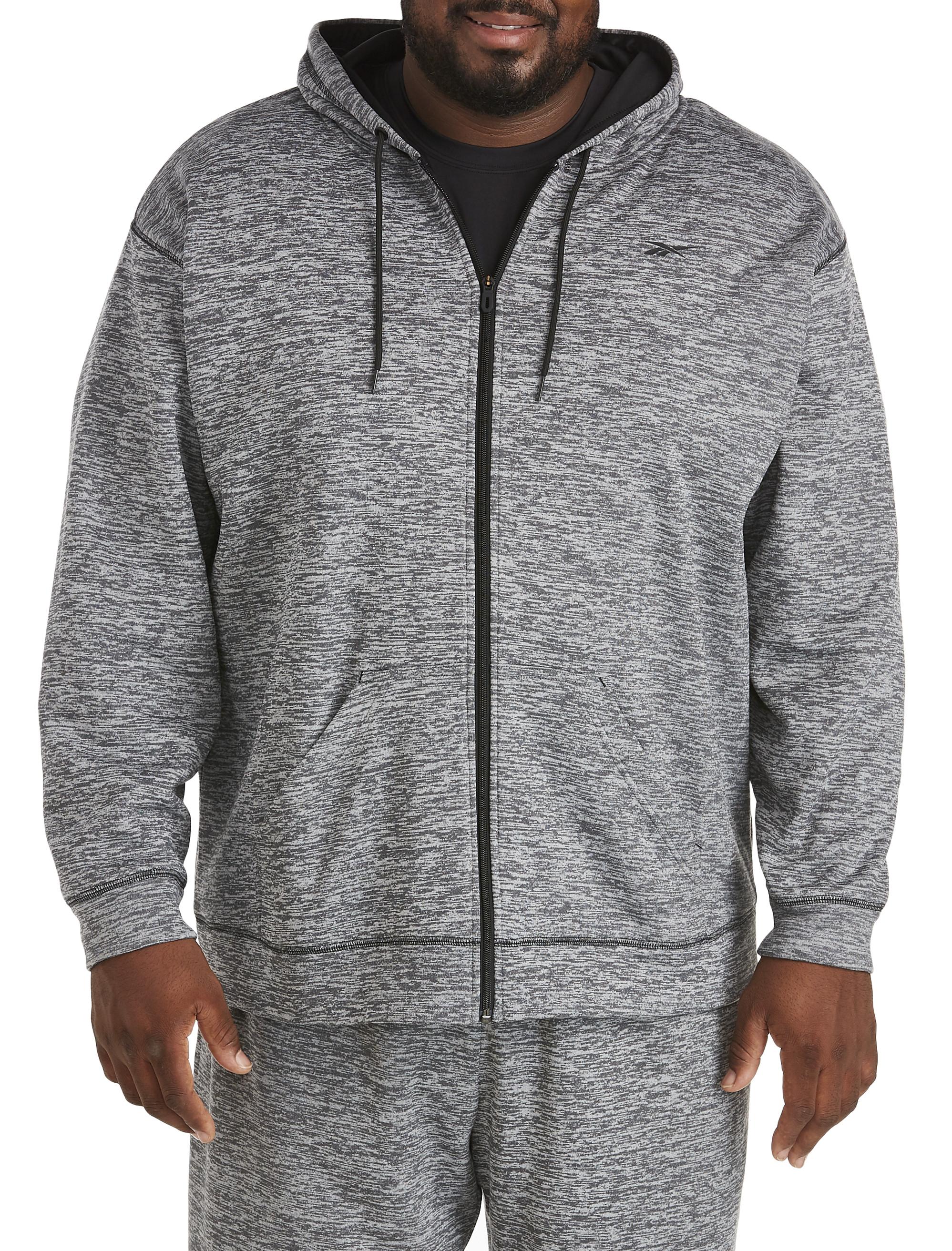 Reebok Big & Tall Speedwick Hooded Fleece Jacket in Gray for Men | Lyst