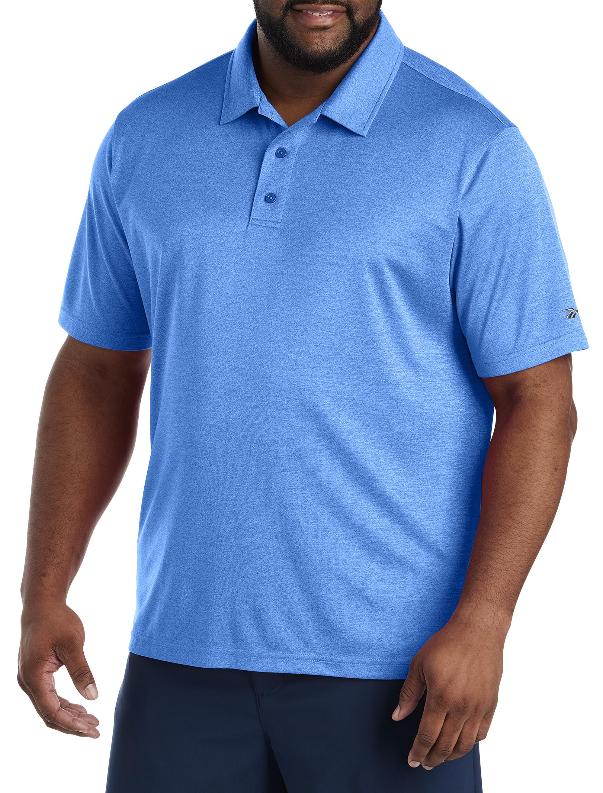 Reebok Big & Tall Speedwick Performance Heather Polo in Blue for Men