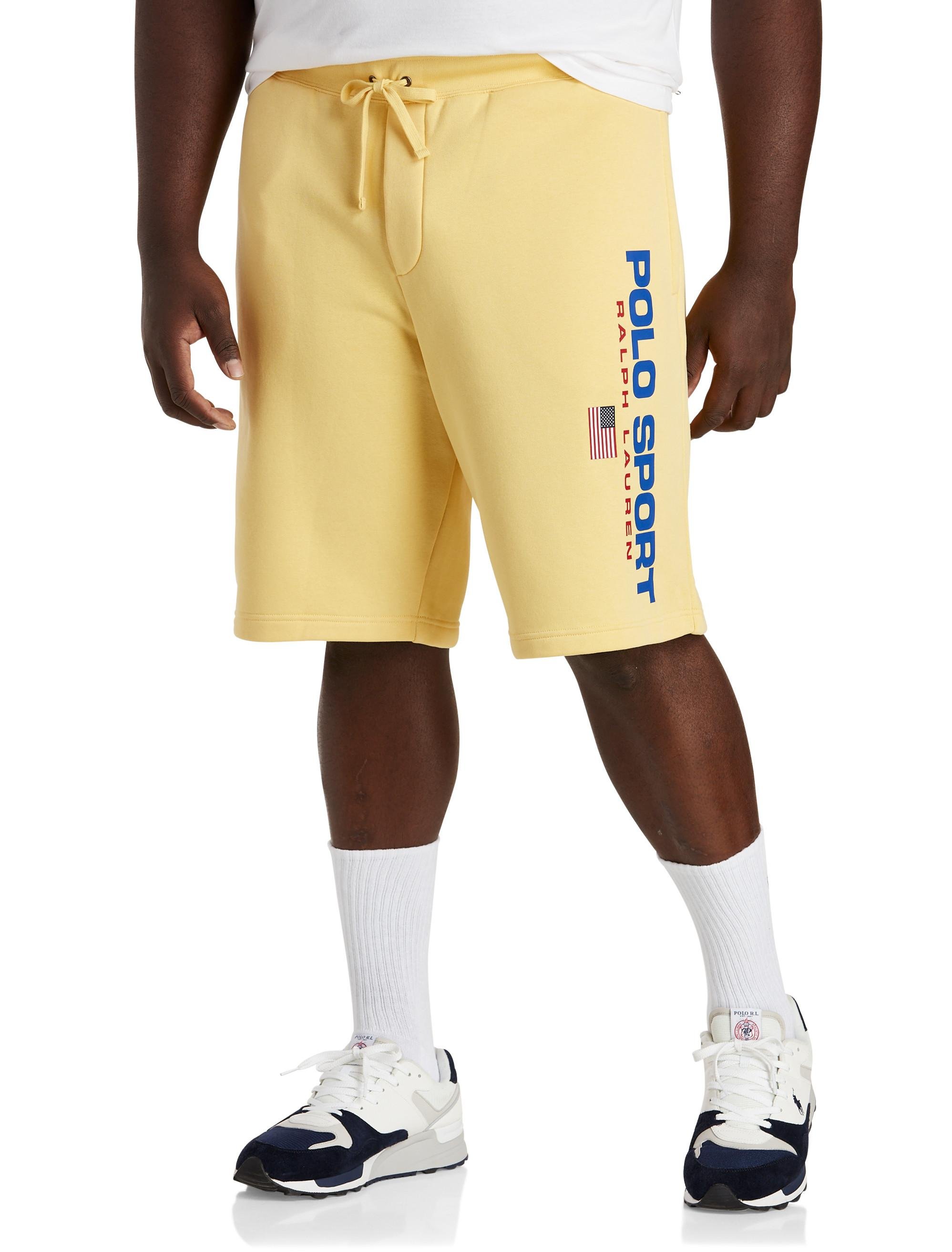 Polo Ralph Lauren Big & Tall Polo Sport Fleece Shorts in Yellow for Men |  Lyst