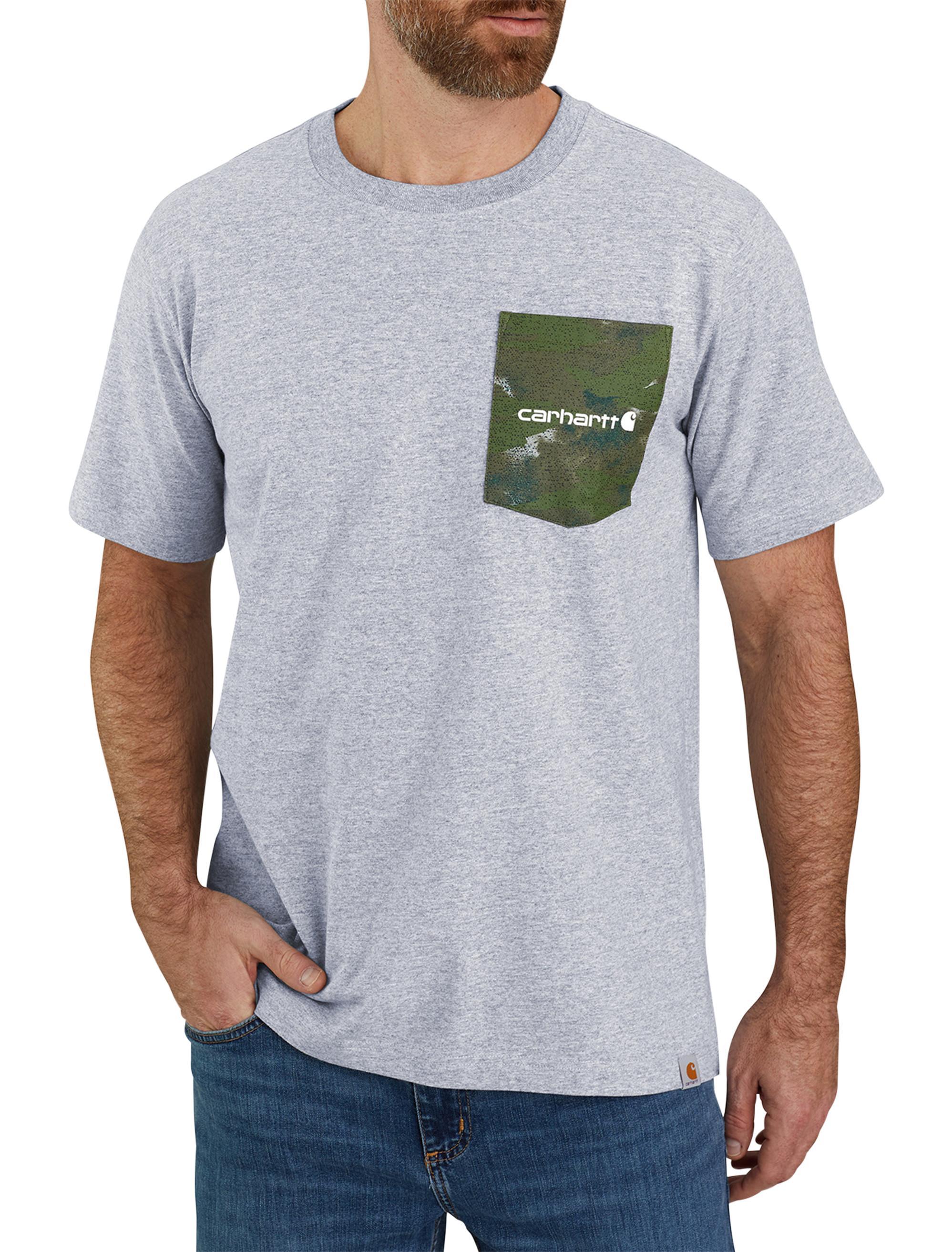 Carhartt Cotton Big & Tall Camo Pocket T-shirt in Heather Grey (Gray) for  Men | Lyst