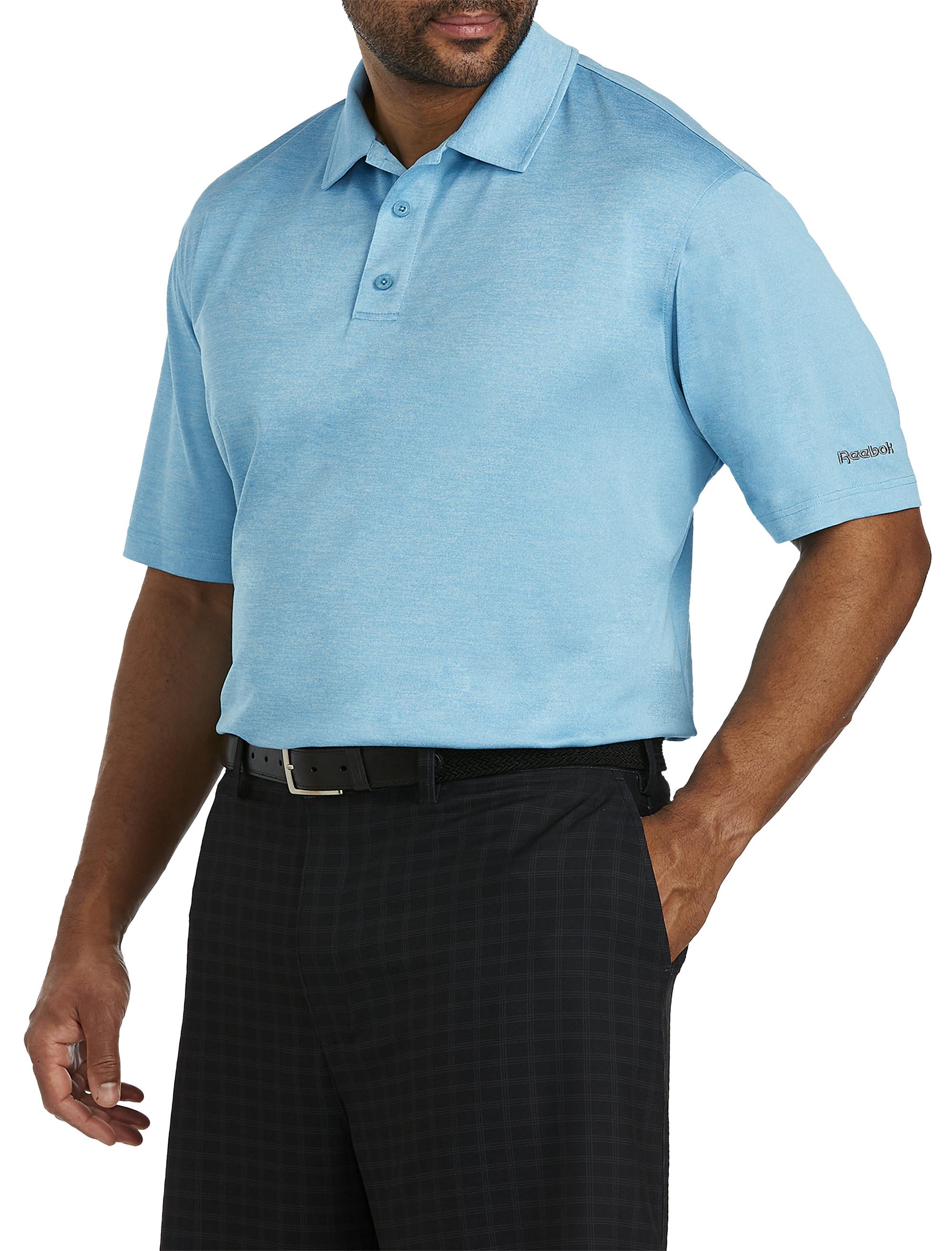 Reebok Big & Tall Speedwick Heather Polo Shirt in Blue for Men - Lyst