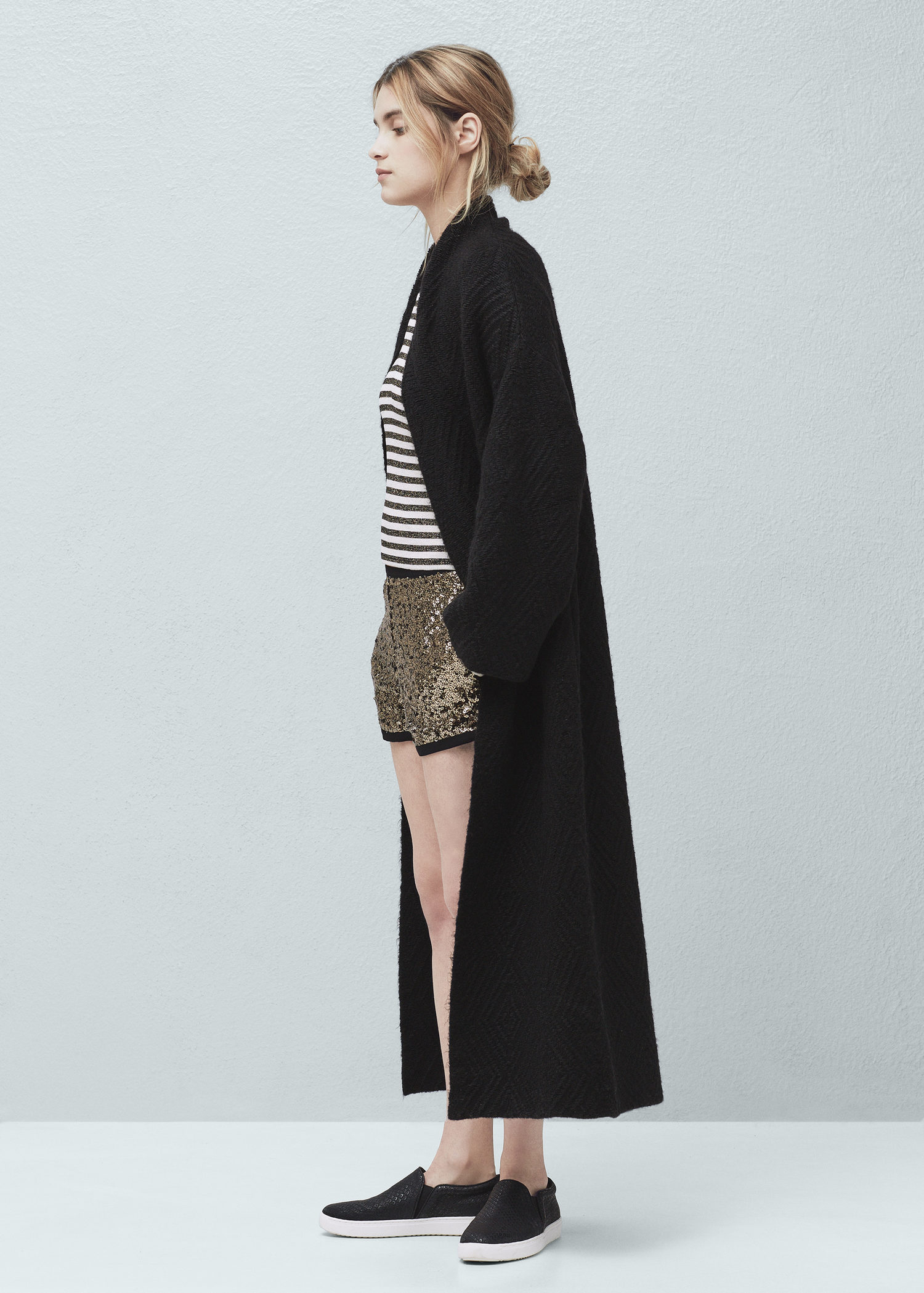mango black cardigan