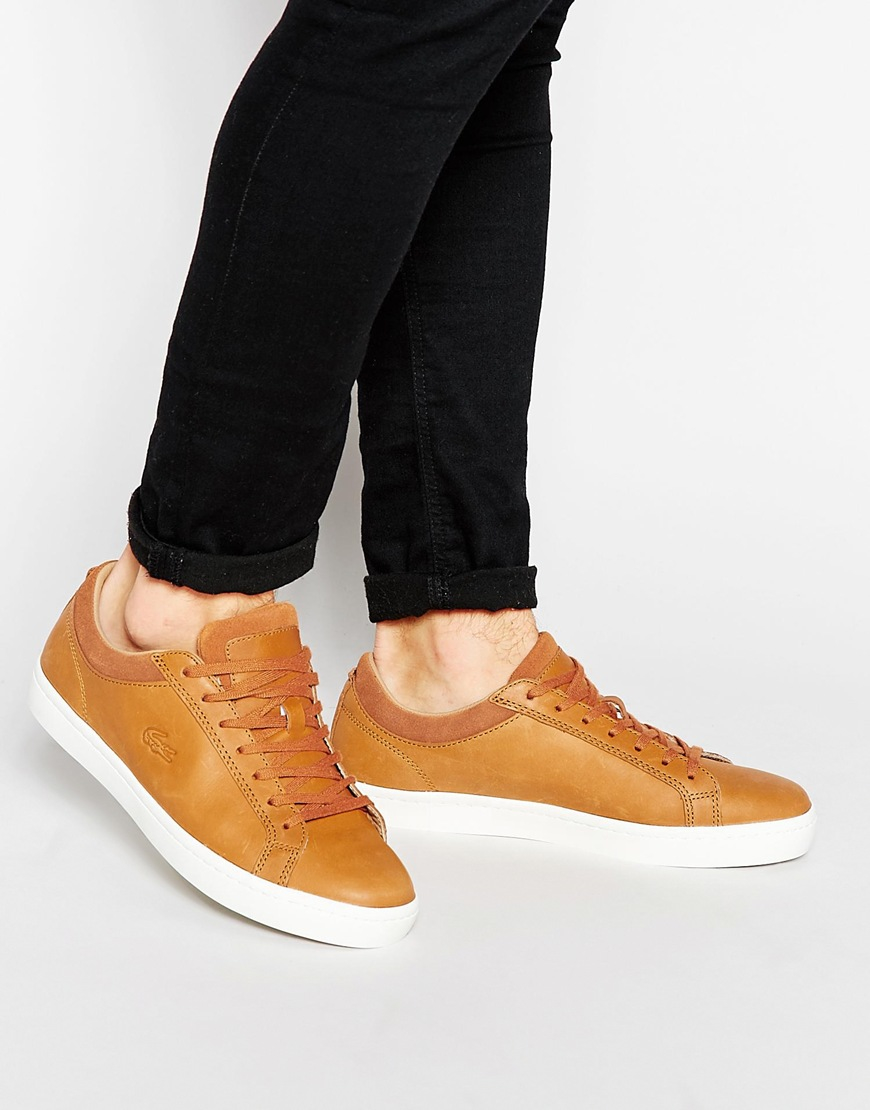 lacoste tan trainers