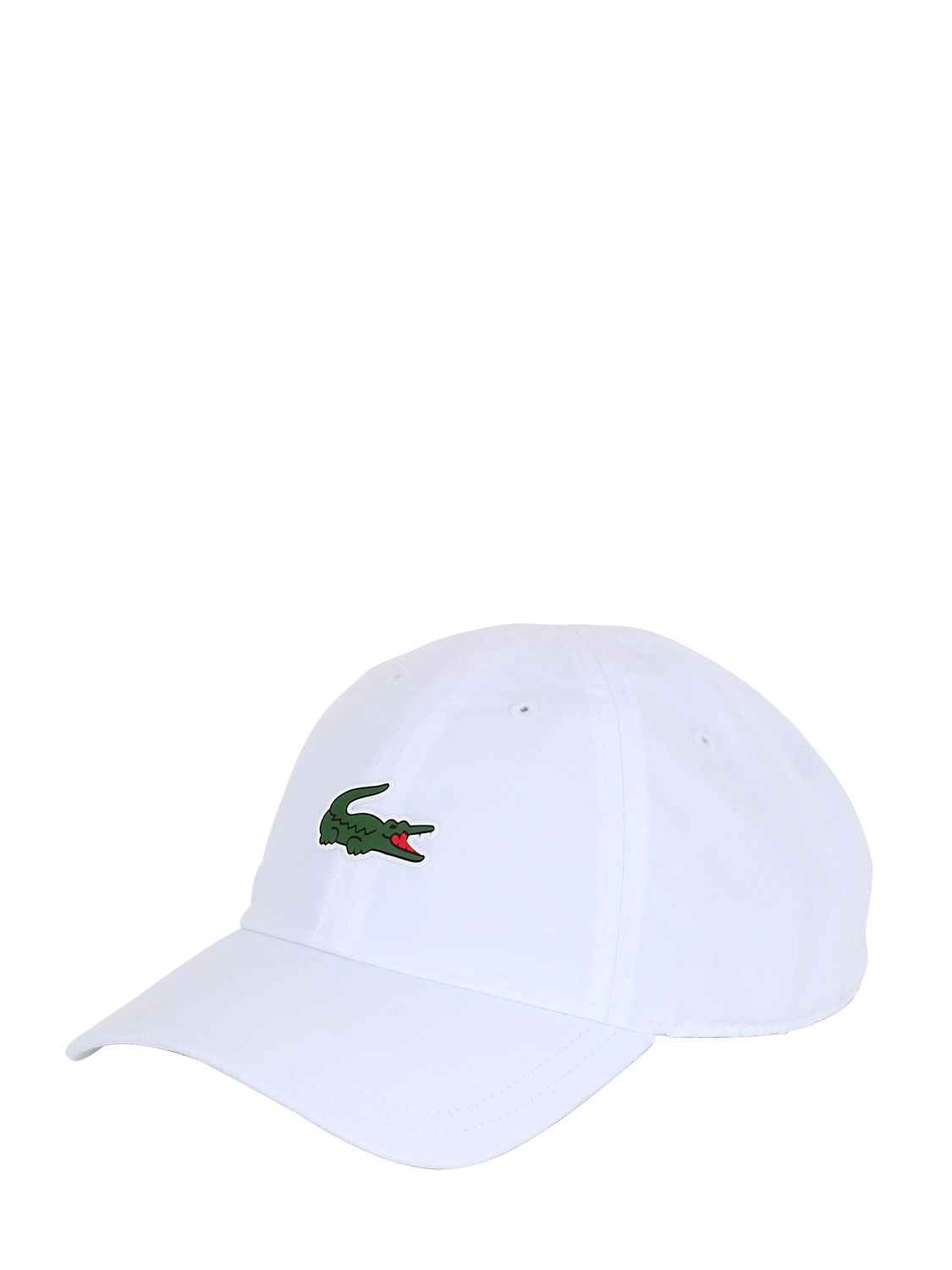 white lacoste hat