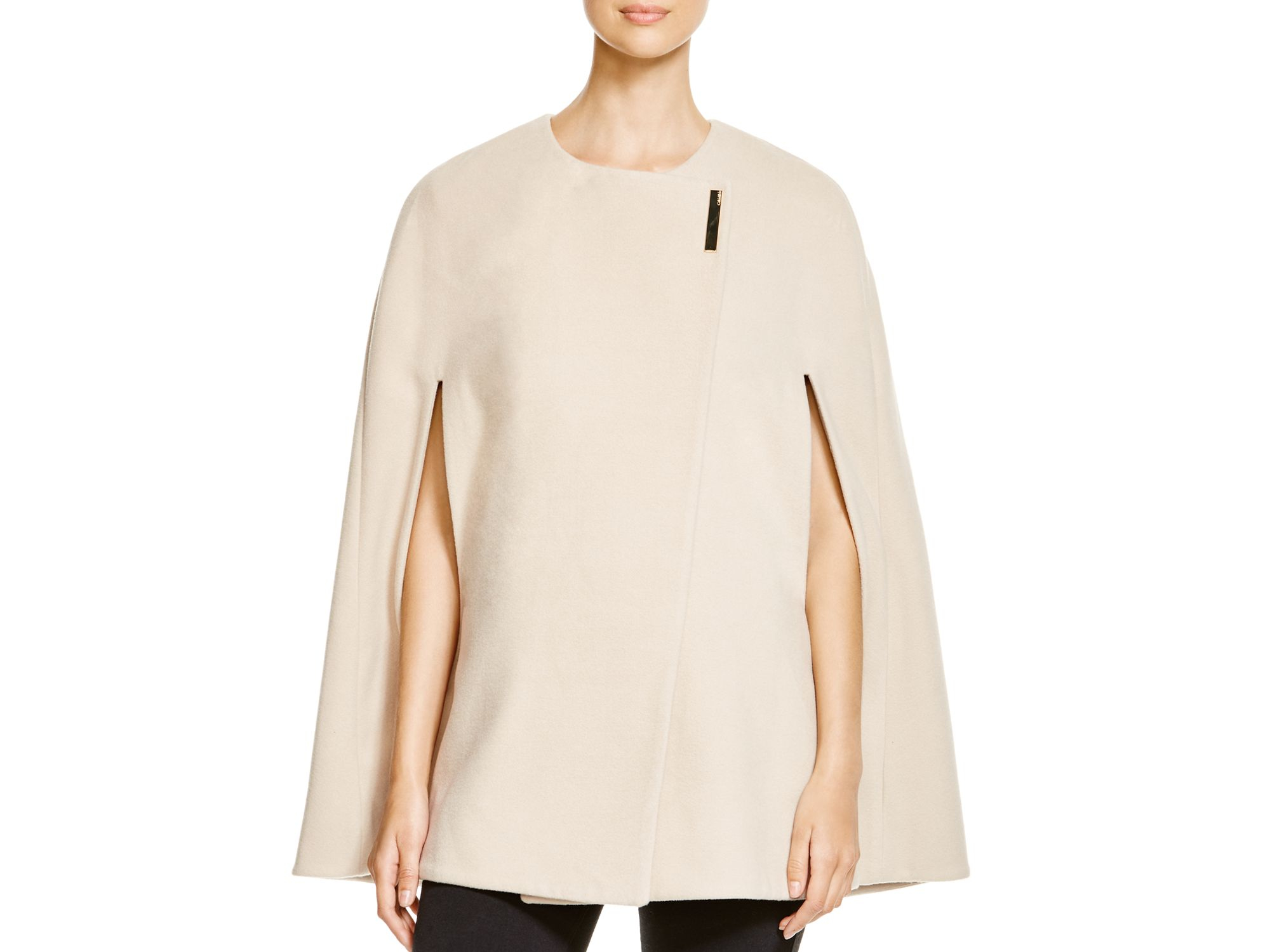 Calvin Klein Tailored Cape in Natural - Lyst