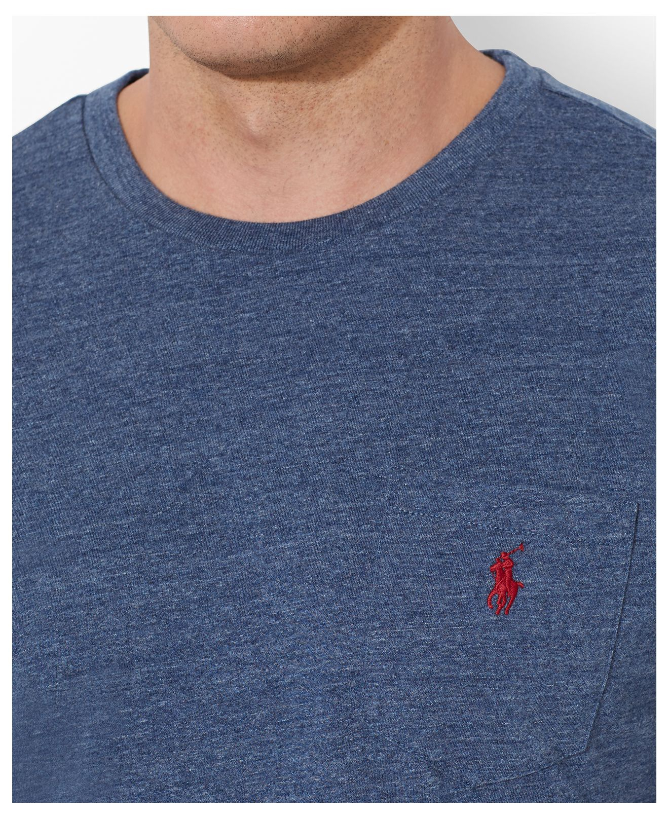 Polo ralph lauren Big And Tall Crew-Neck Pocket T-Shirt in Blue for Men ...