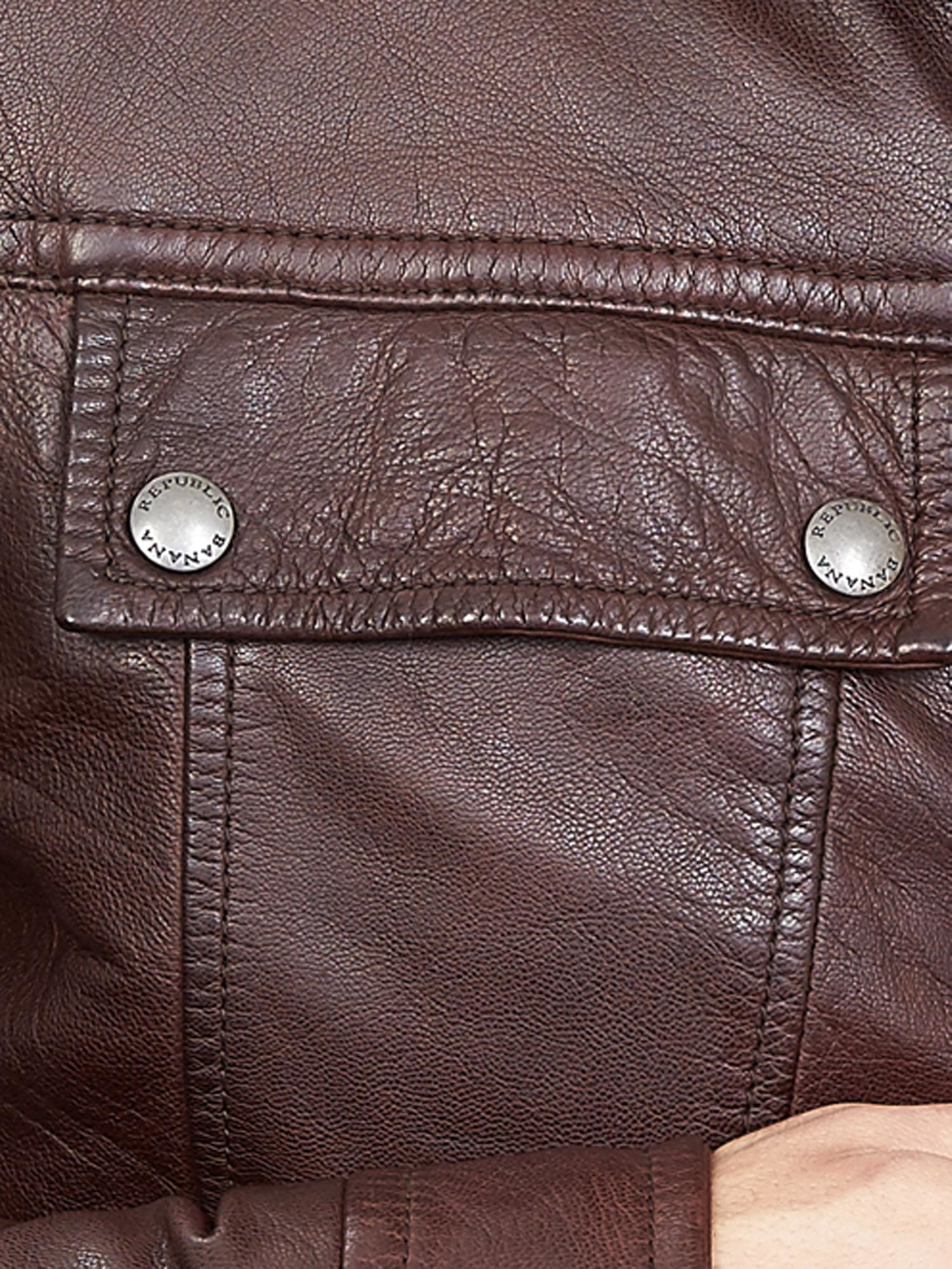 Banana Republic Cognac Genuine Leather Jacket In Brown For Men Lyst Gallery
