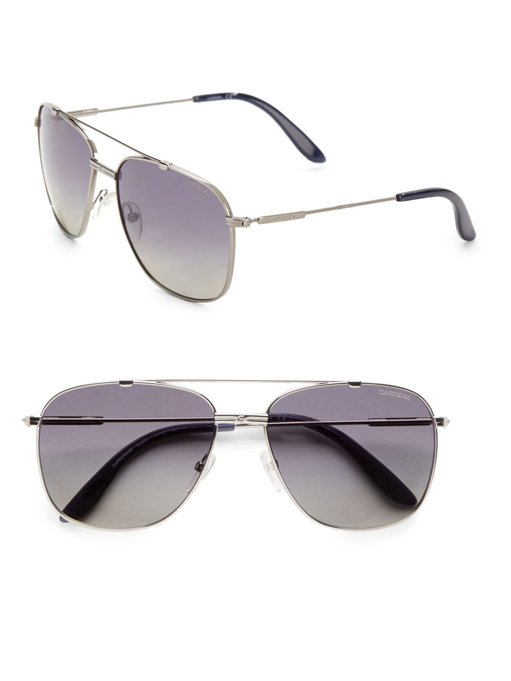Carrera Square Aviator Polarized Sunglasses in Silver for Men Lyst