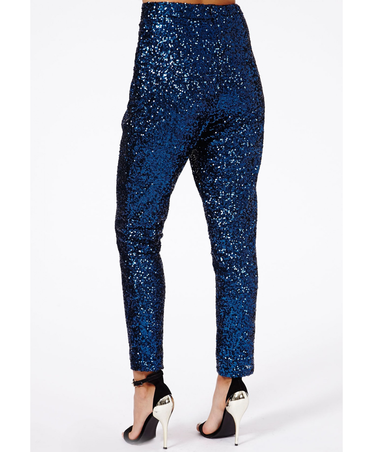 Missguided Blanid Sequin Trousers in Navy in Blue - Lyst