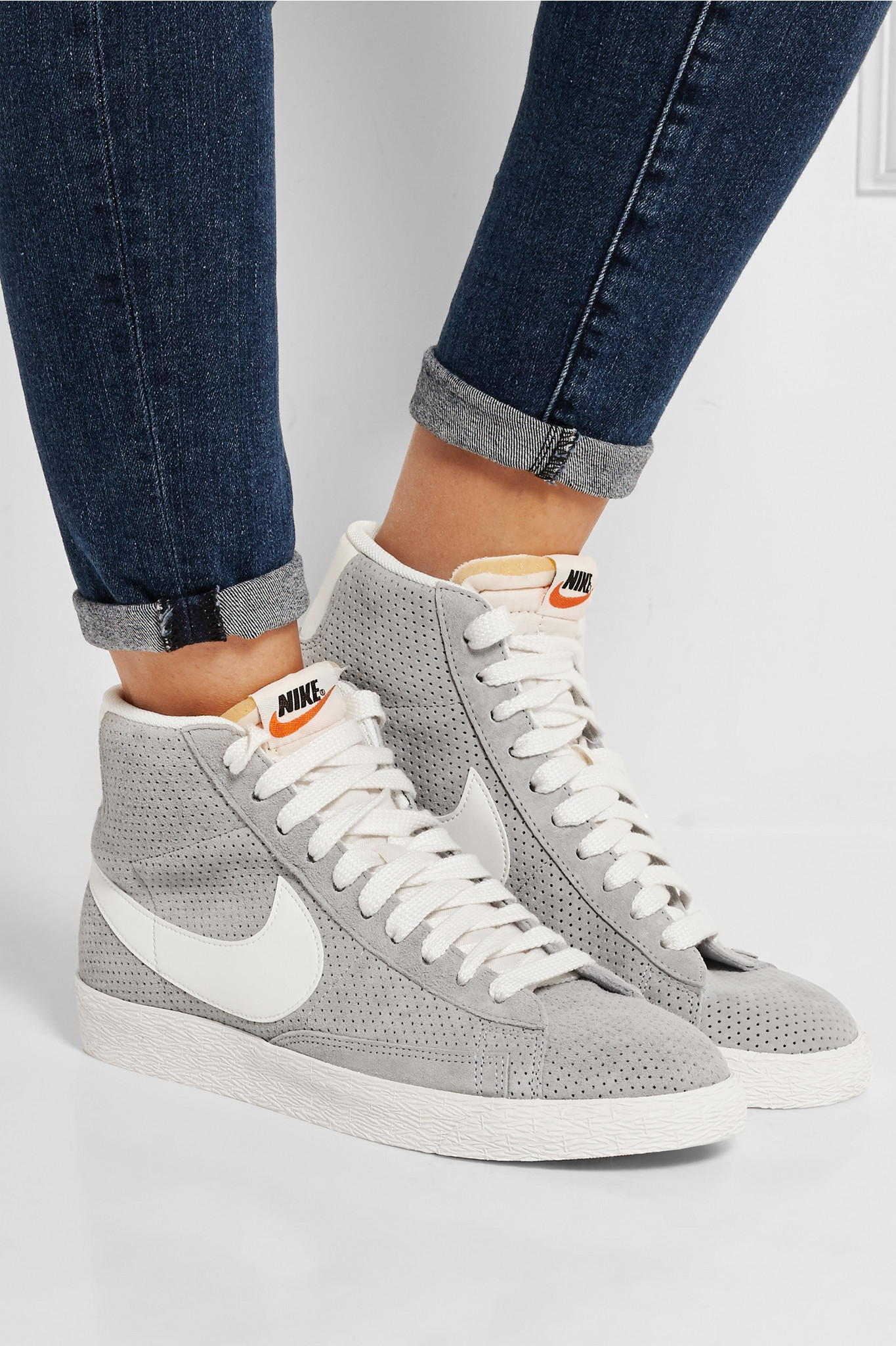 nike grey suede blazers