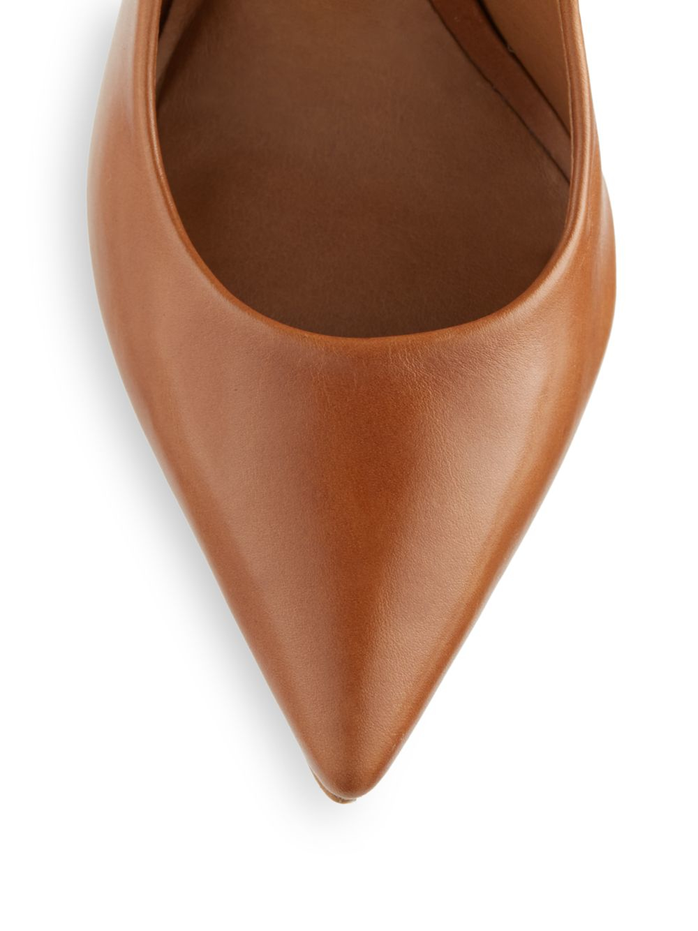 Steve Madden Leather Point Toe Pumps in Cognac (Brown) | Lyst