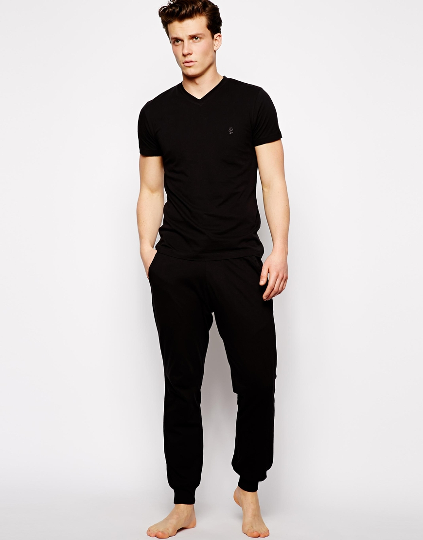 French Connection Cuffed Lounge Pants Tshirt in Black for ...