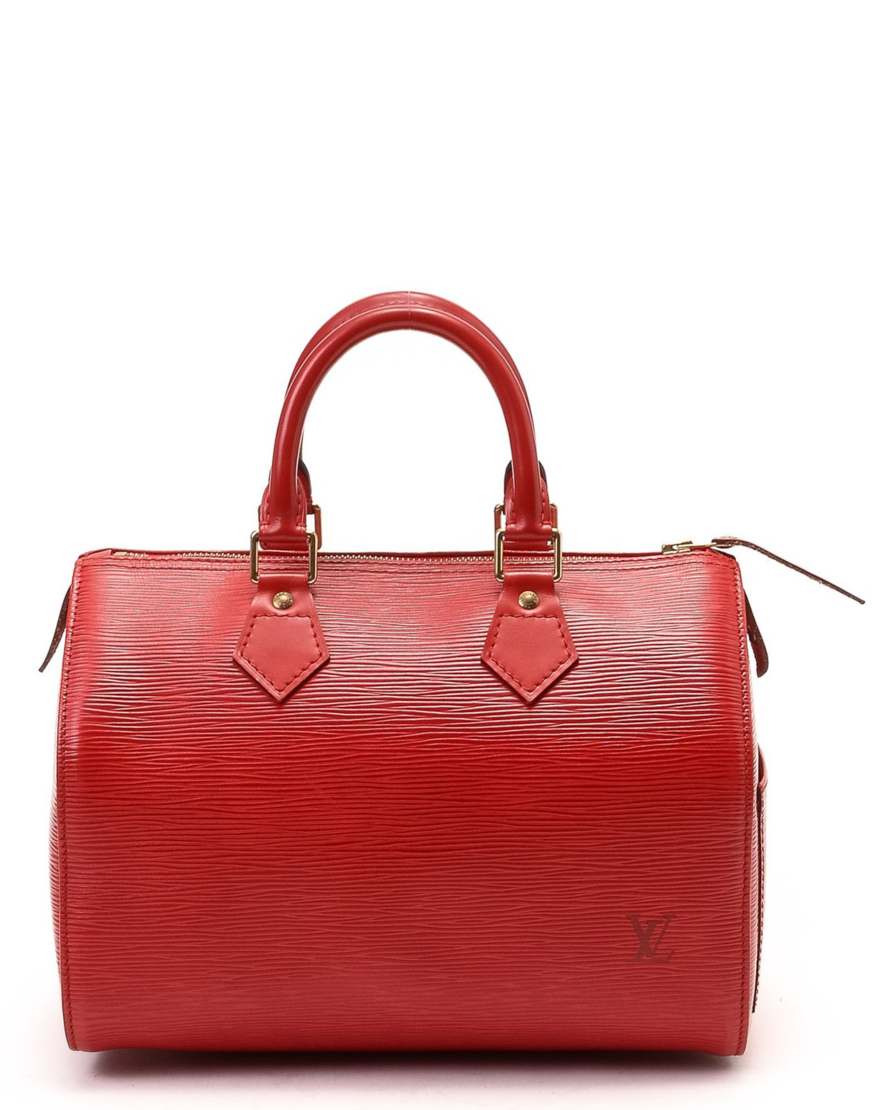 Lyst - Louis Vuitton Red Speedy 25 Handbag in Red