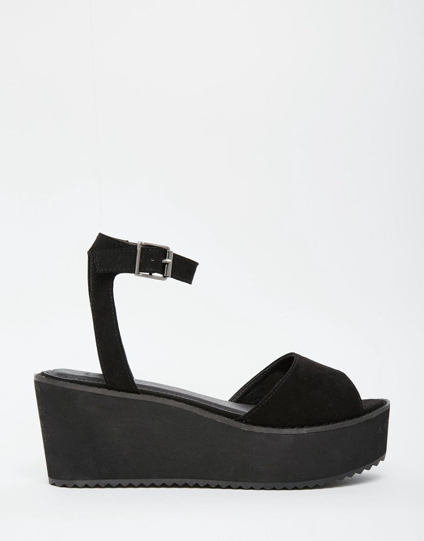 asos black wedge sandals