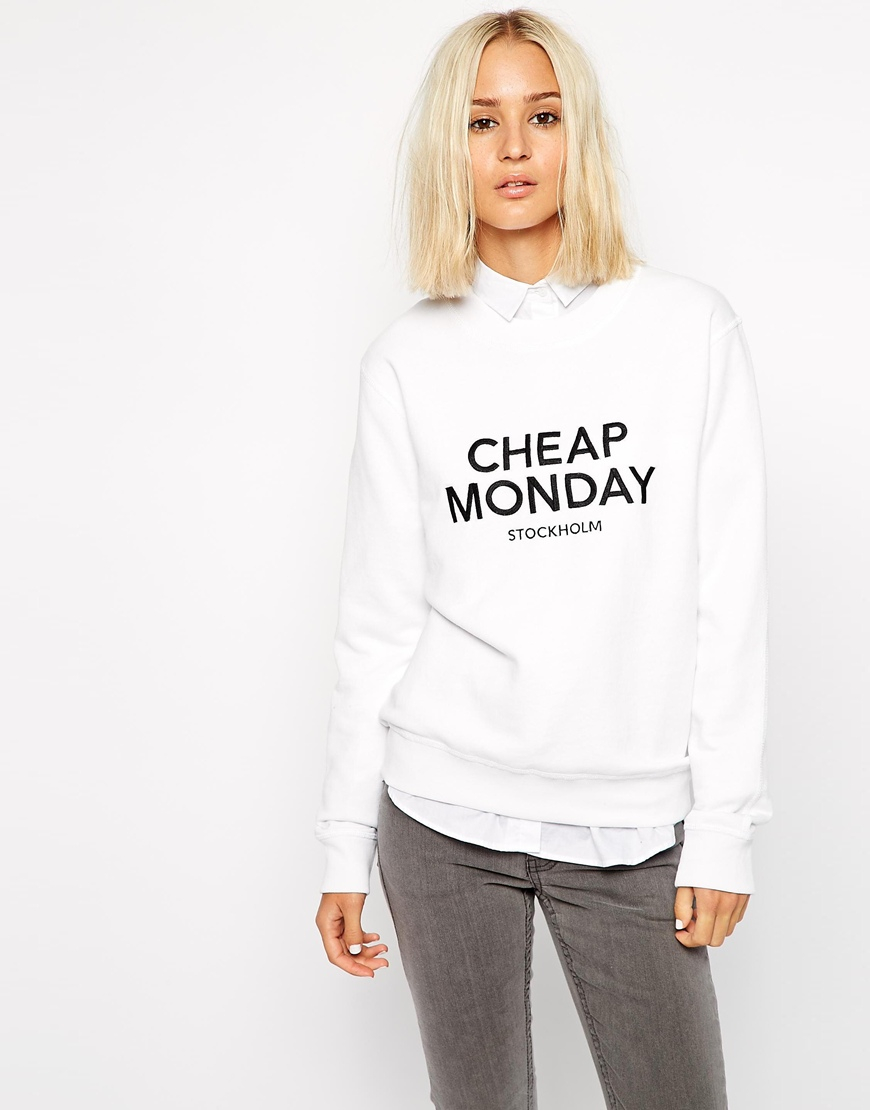 cheap white sweatshirt