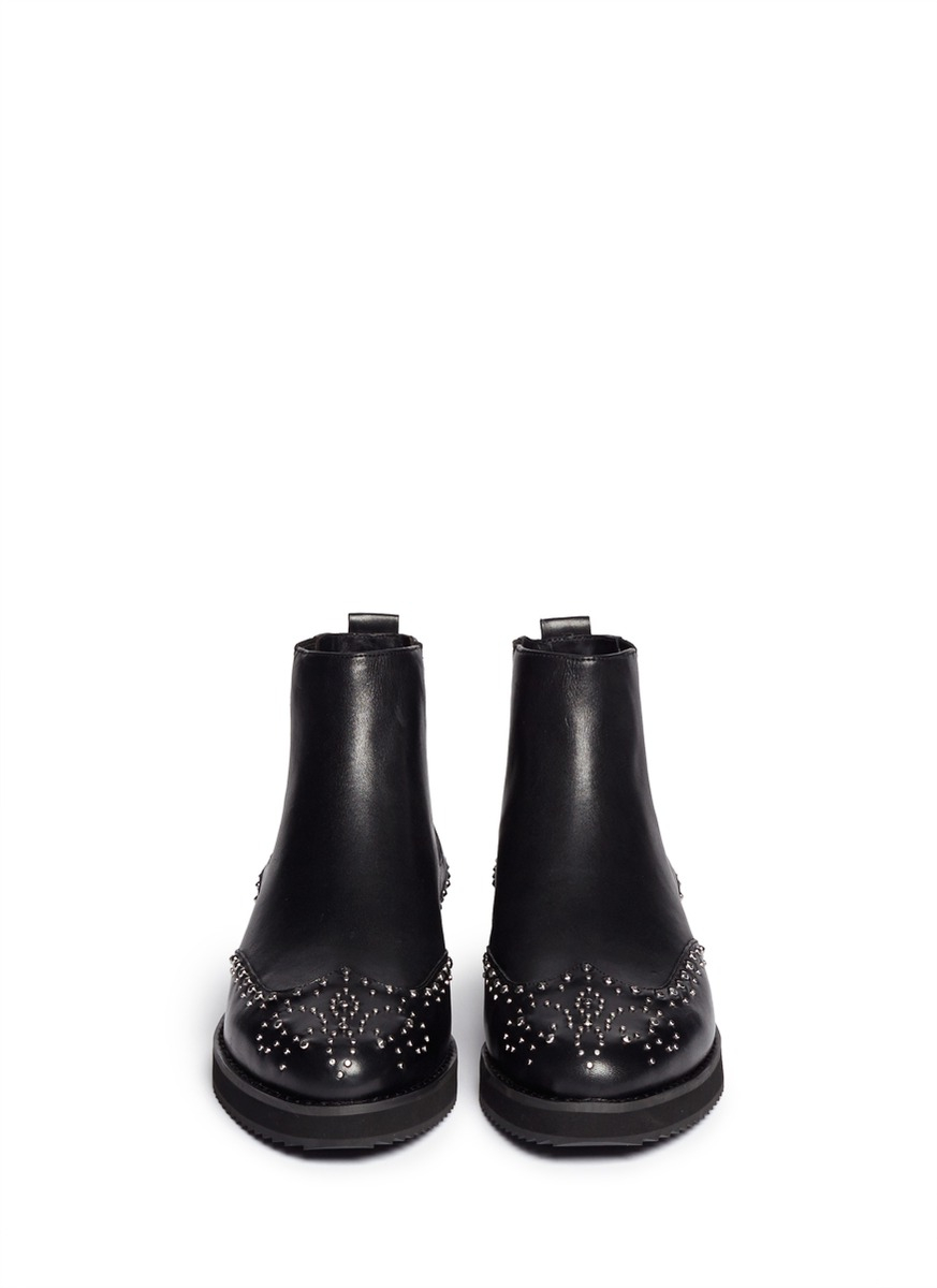 wingtip chelsea boots womens