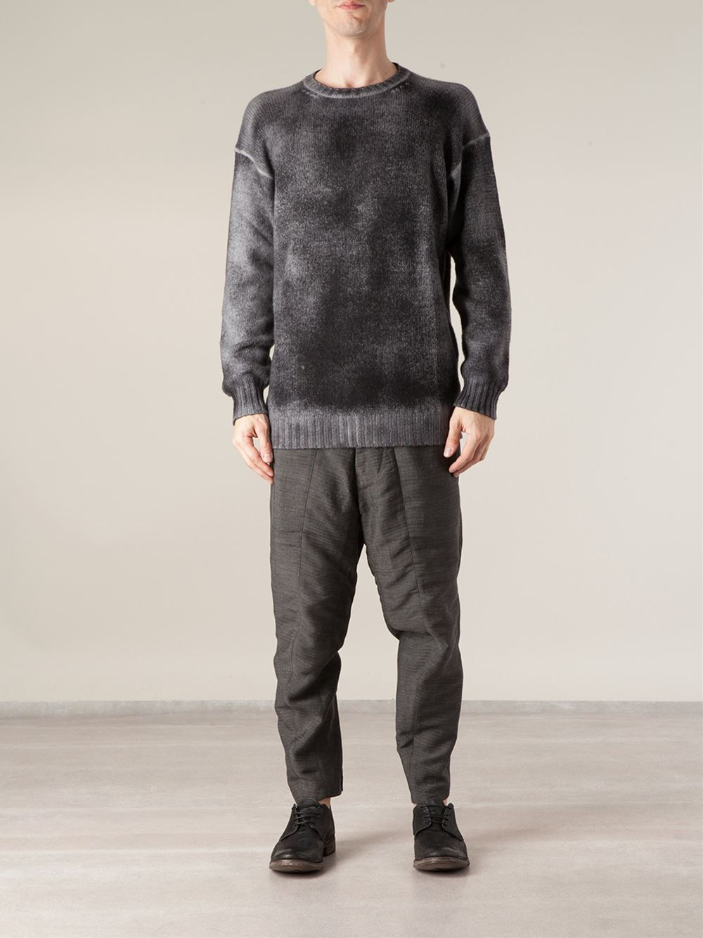 Lyst - Avant toi Distressed Jumper in Gray for Men