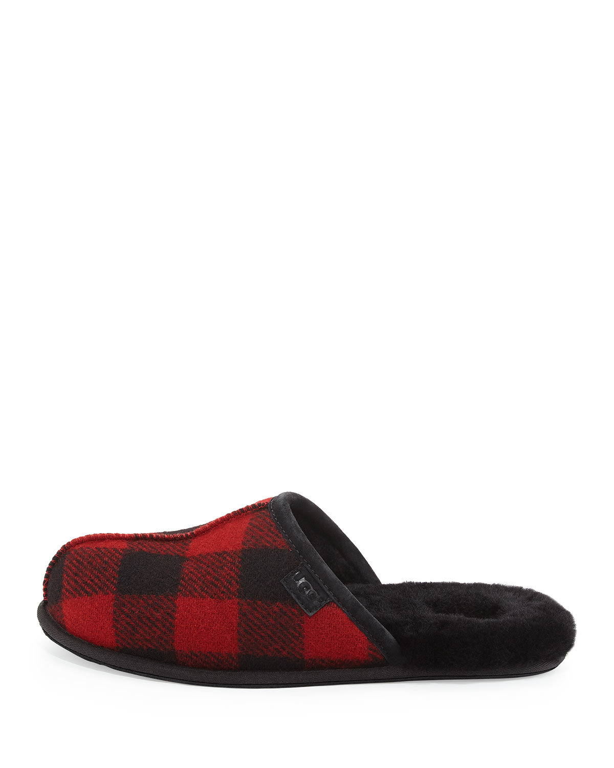 Lyst - Ugg Scuff Buffalo Plaid Wool Slippers in Red