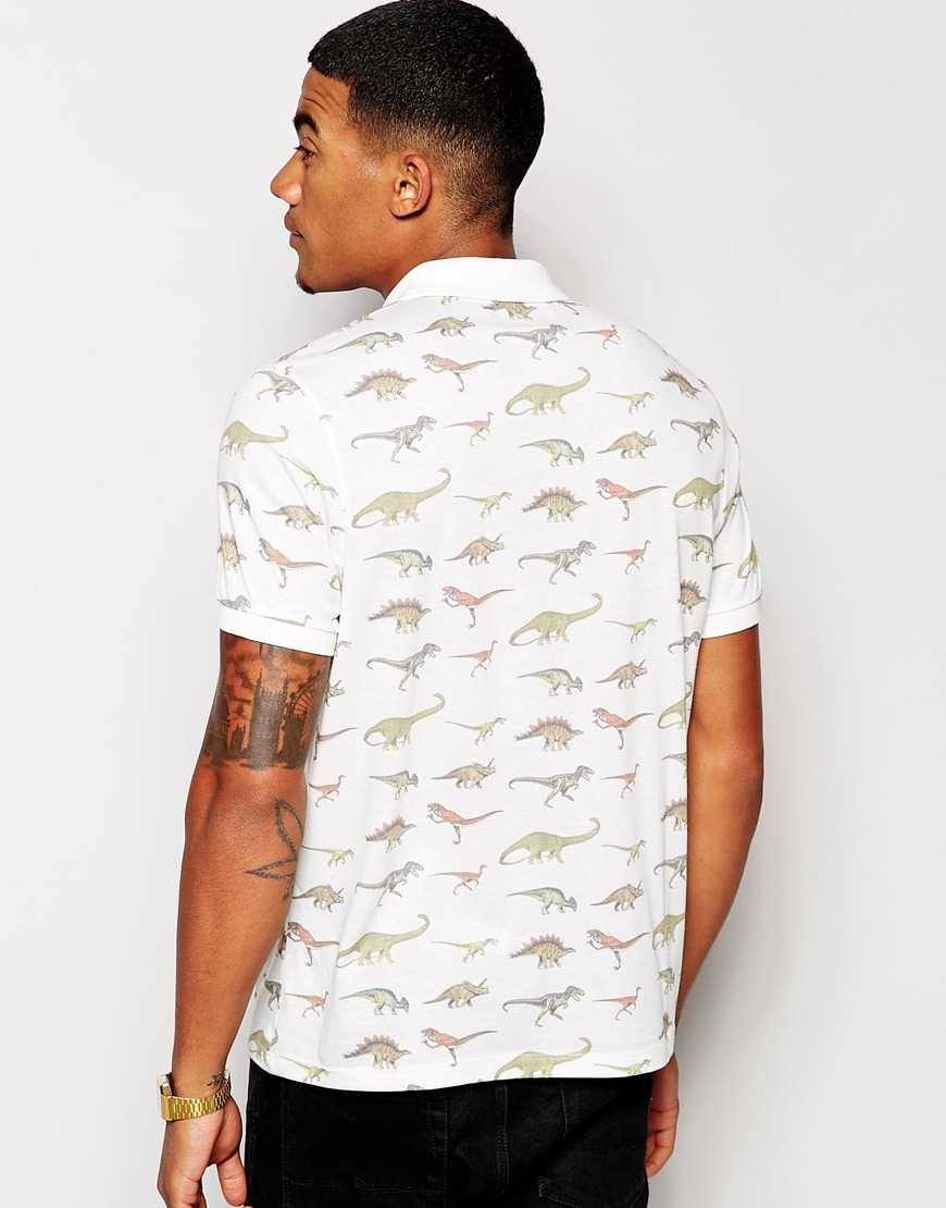 dinosaur print mens shirt