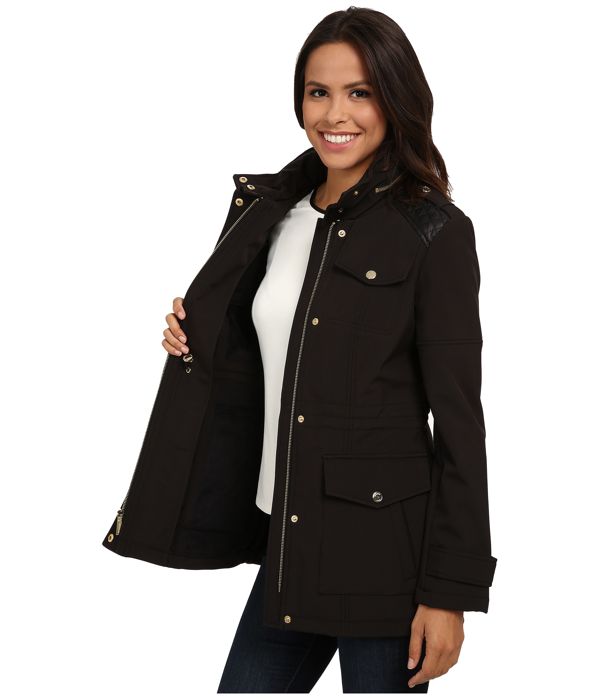 michael kors black anorak jacket