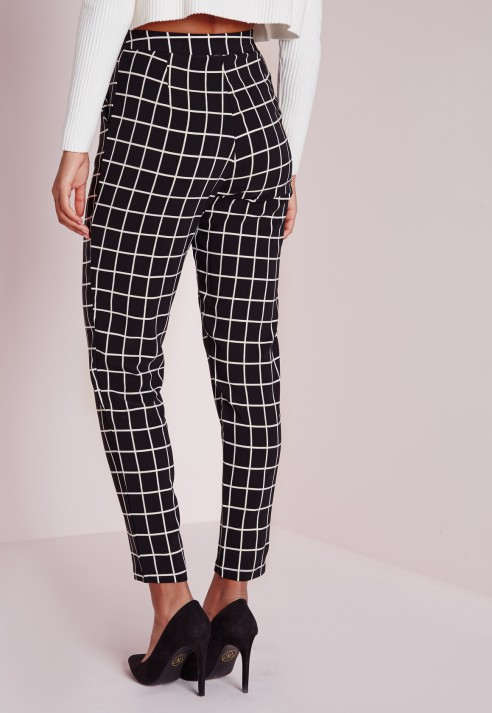 monochrome cigarette trousers