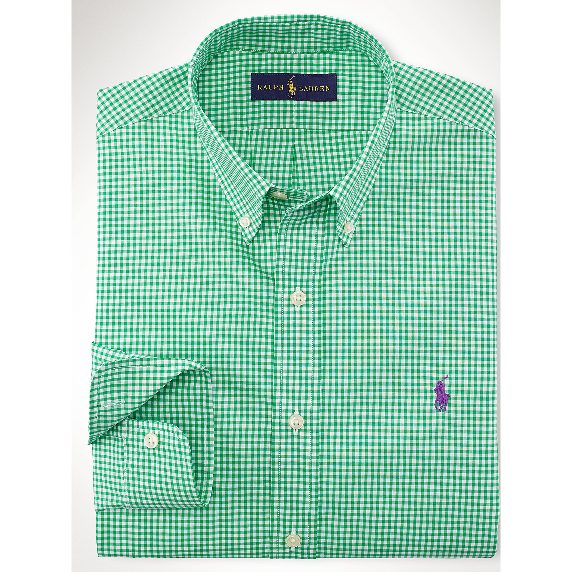 Ralph lauren SlimFit Gingham Sport Shirt in Green for Men (green